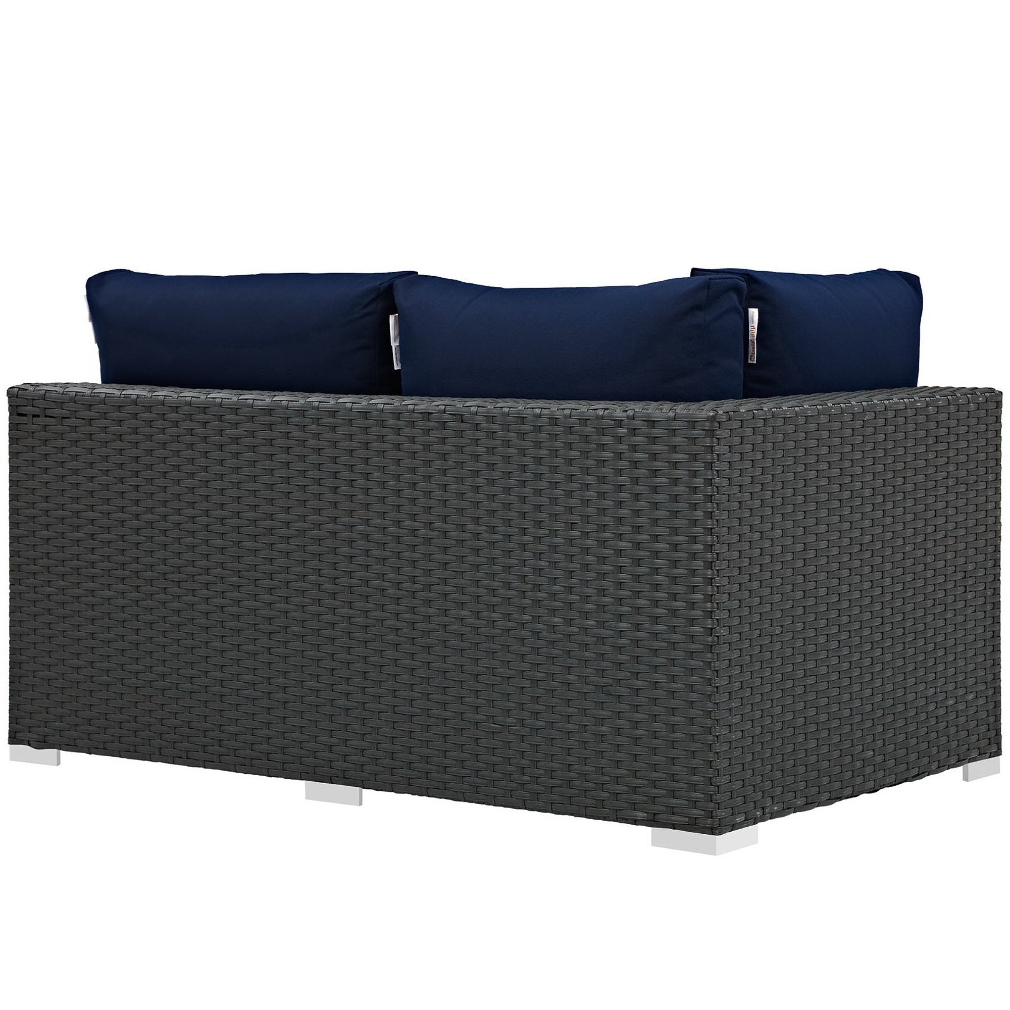 Sojourn Outdoor Patio Sunbrella® Left Arm Loveseat - Canvas Red