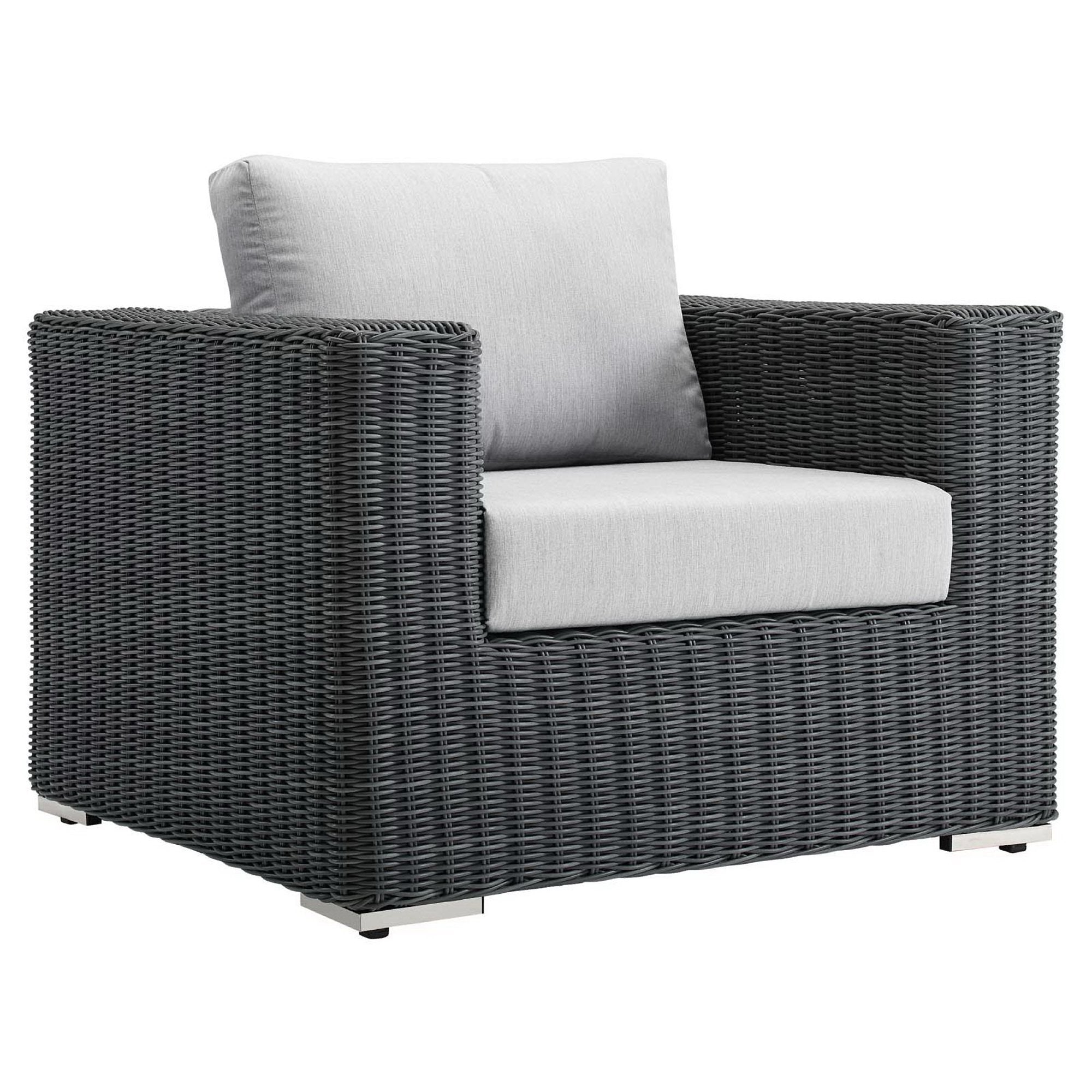 Summon Outdoor Patio Fabric Sunbrella® Armchair - Canvas Red