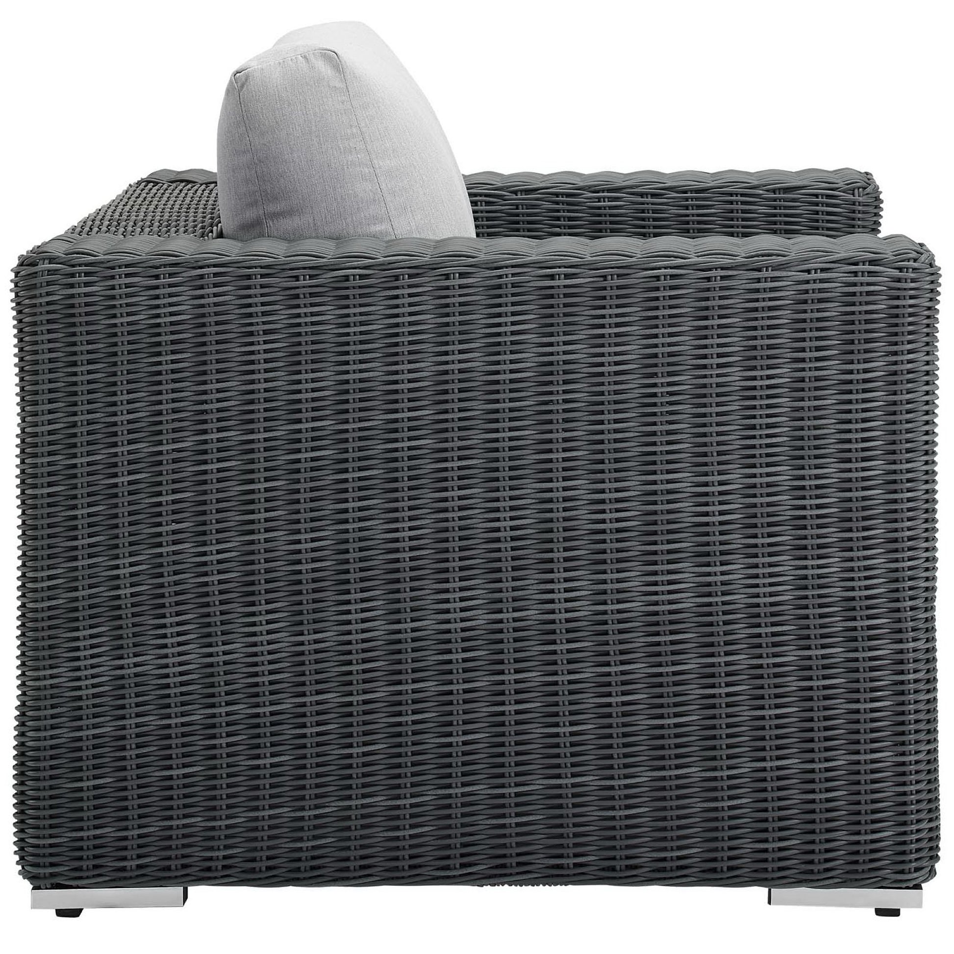 Summon Outdoor Patio Fabric Sunbrella® Armchair - Canvas Tuscan