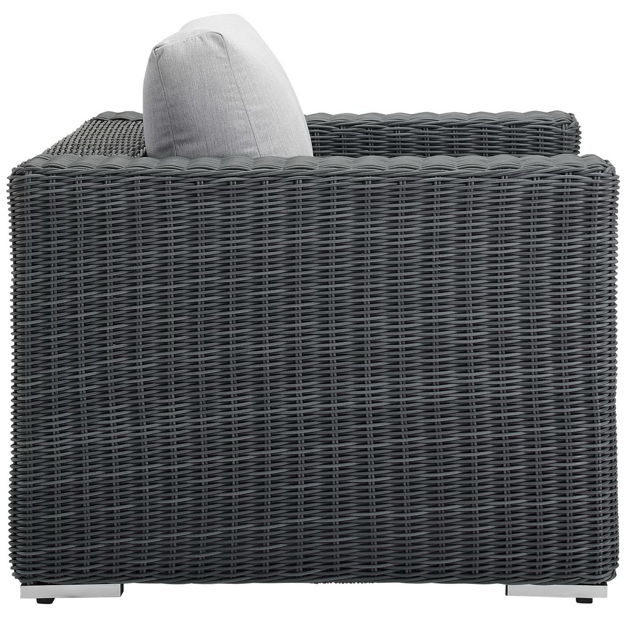 Summon Outdoor Patio Fabric Sunbrella® Armchair - Canvas Tuscan