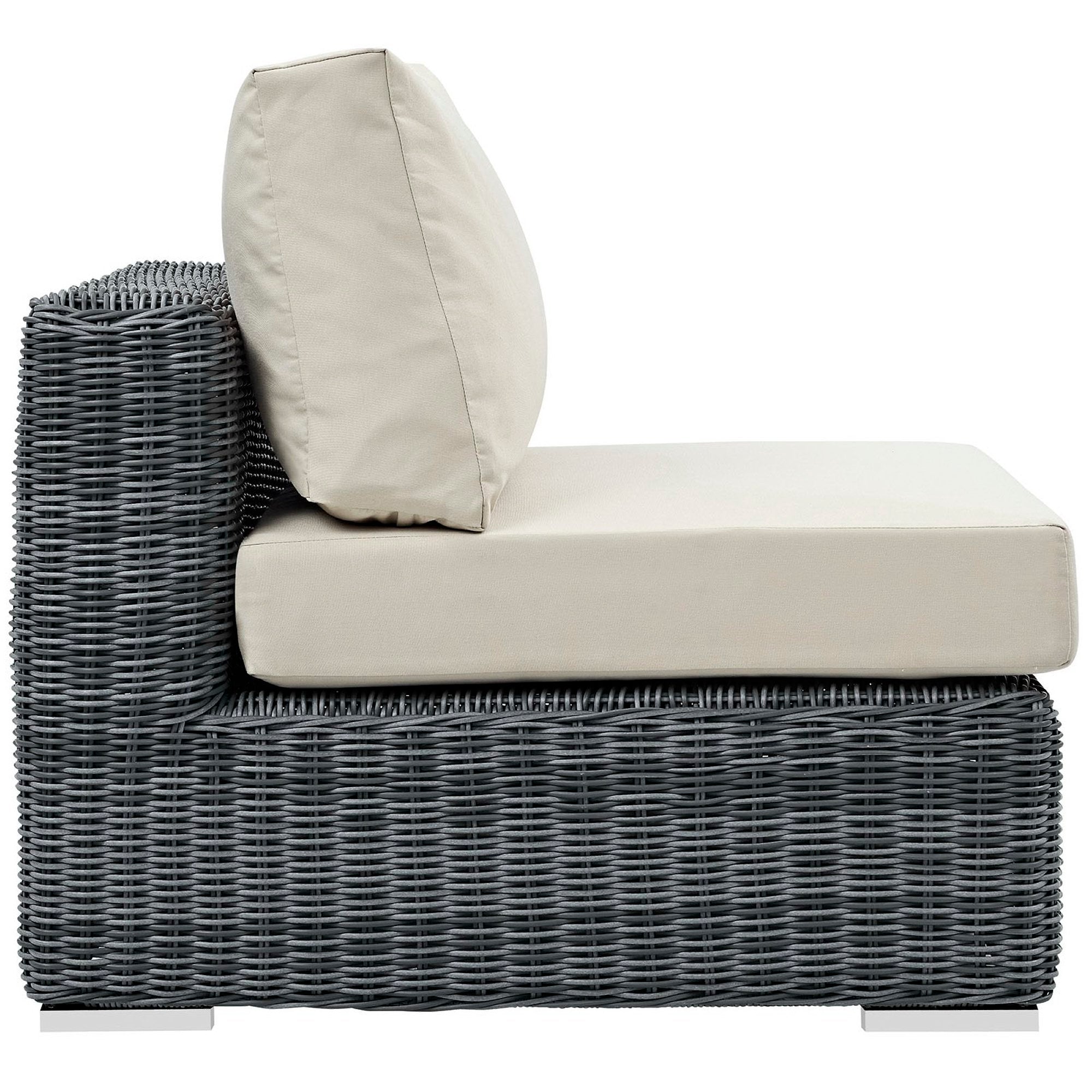 Summon Outdoor Patio Sunbrella® Armless - Canvas Gray