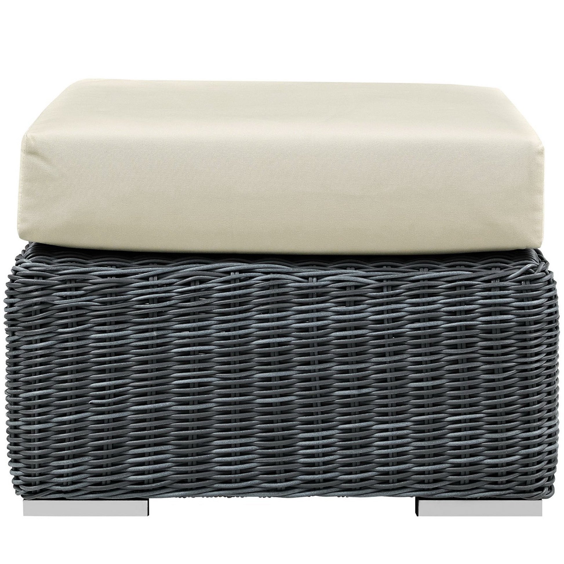 Summon Outdoor Patio Sunbrella® Ottoman - Canvas Gray