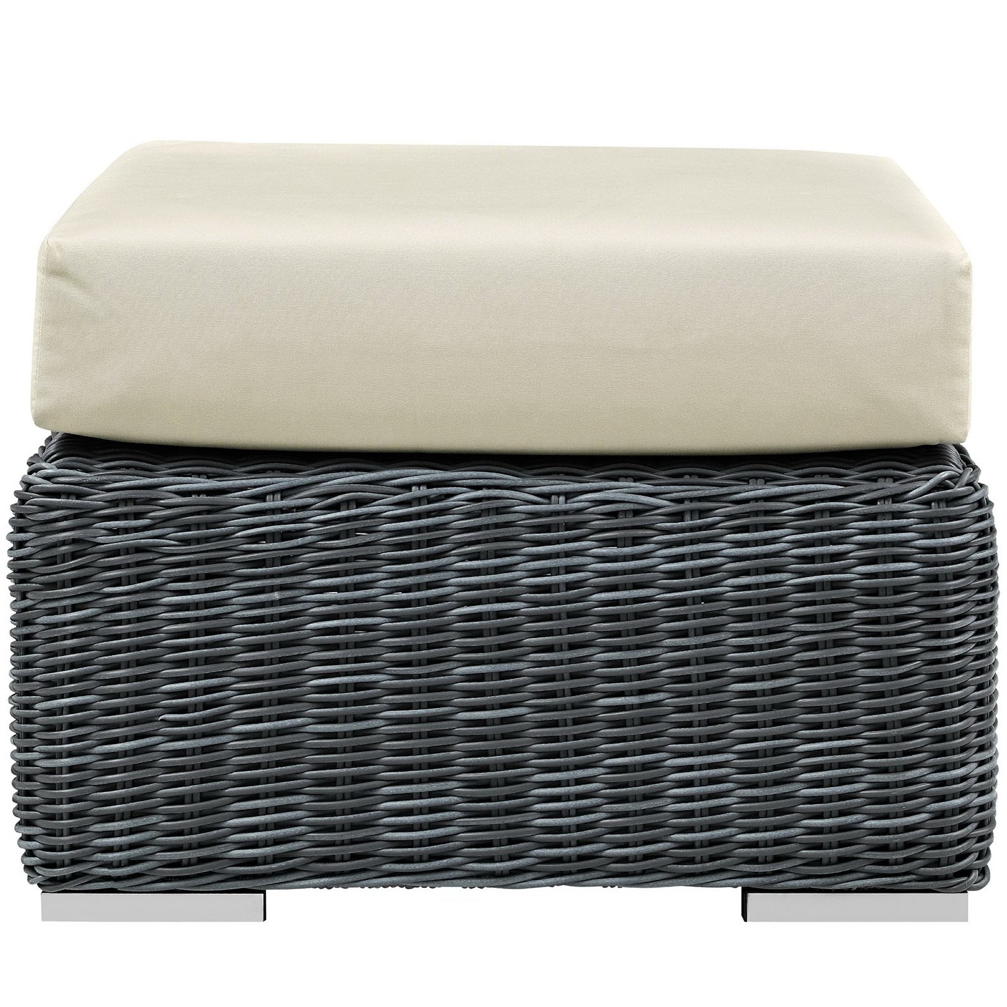Summon Outdoor Patio Sunbrella® Ottoman - Canvas Gray
