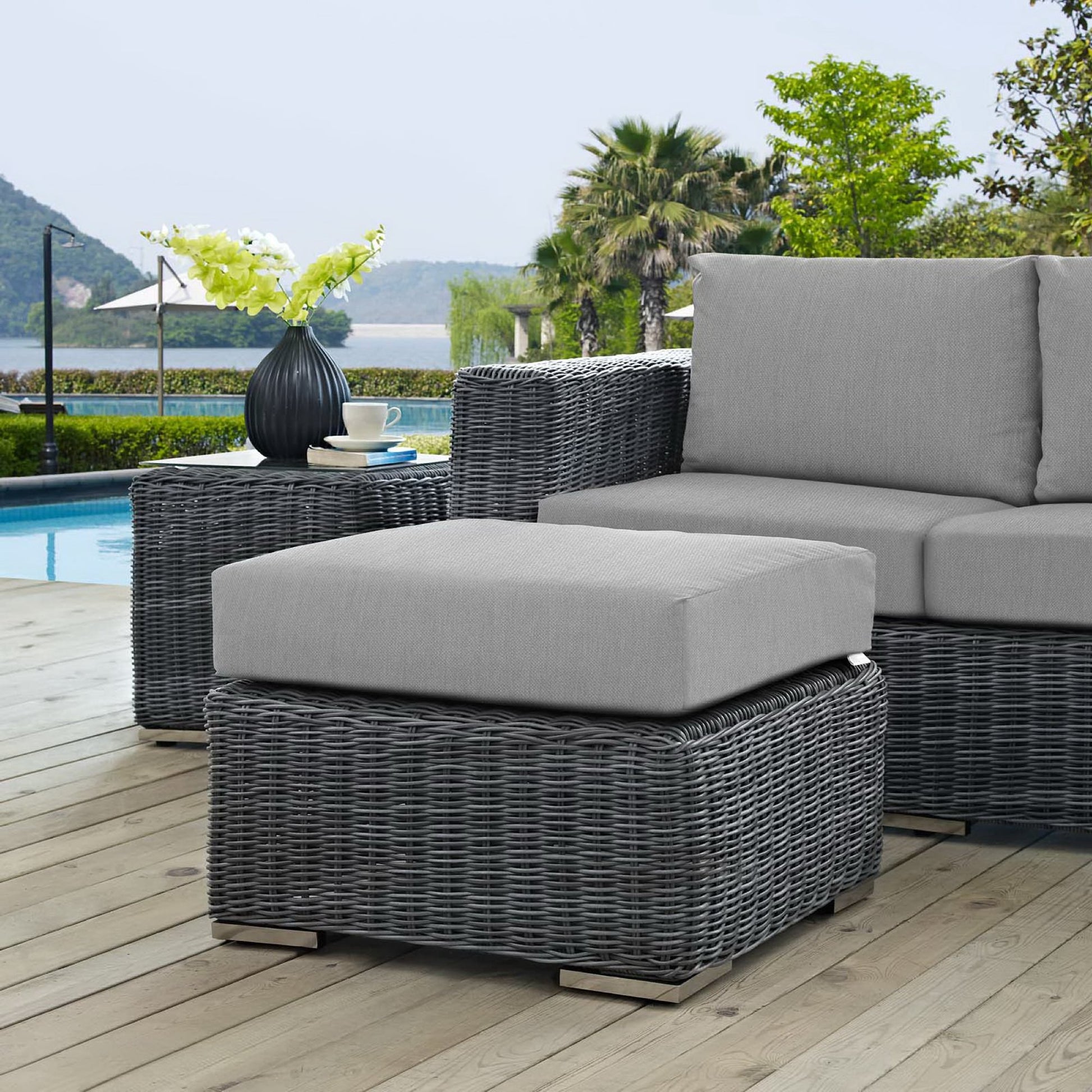 Summon Outdoor Patio Sunbrella® Ottoman
