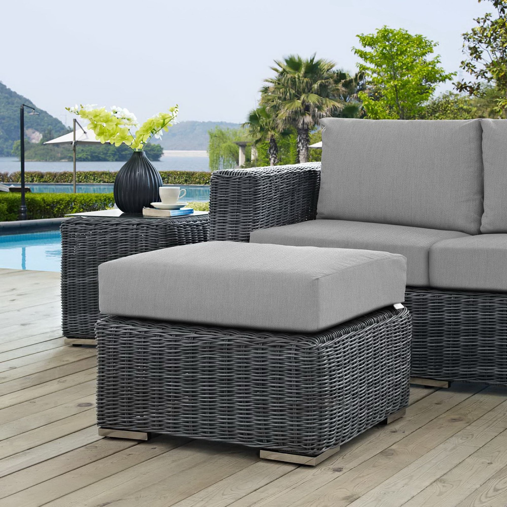 Summon Outdoor Patio Sunbrella® Ottoman