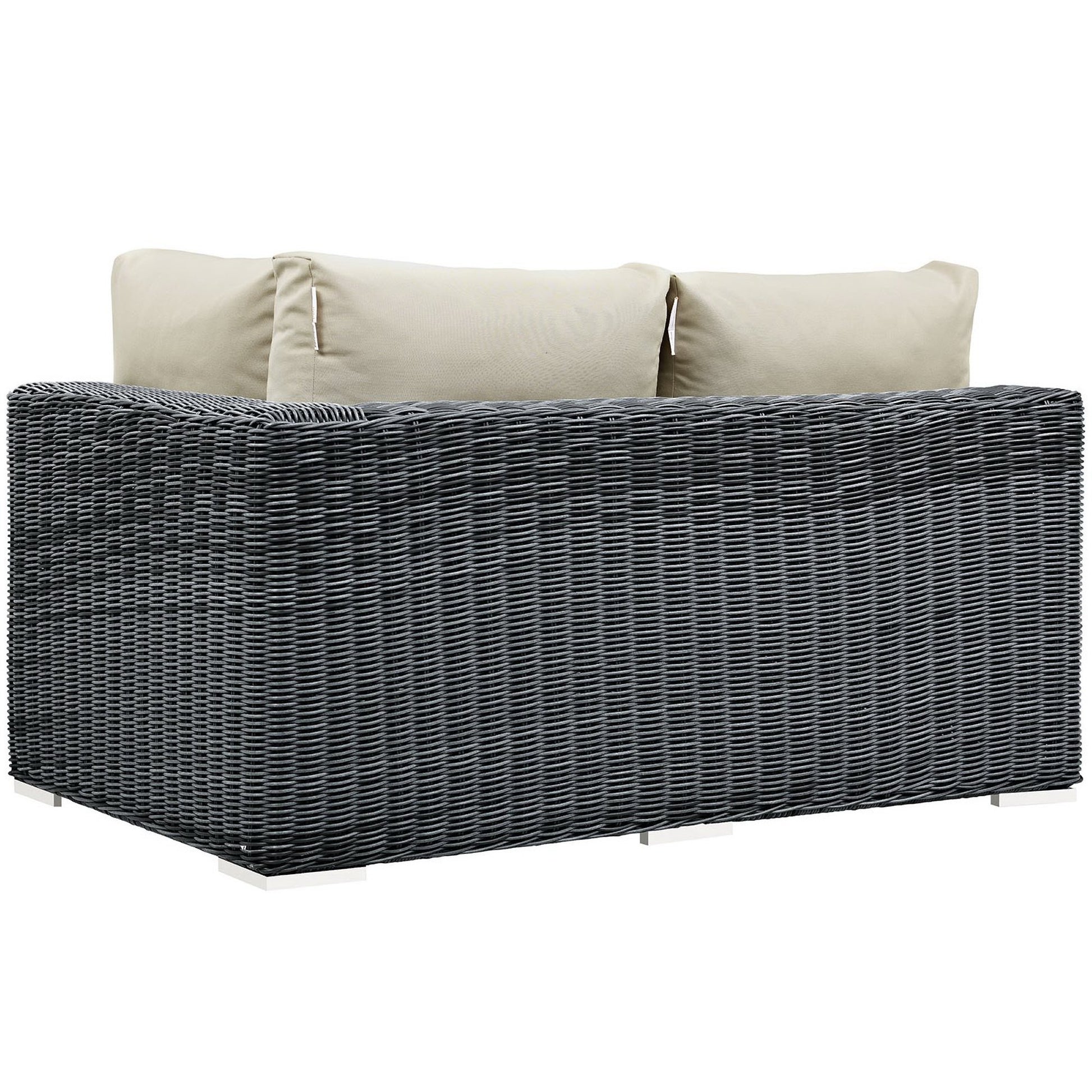 Summon Outdoor Patio Sunbrella® Right Arm Loveseat - Canvas Navy