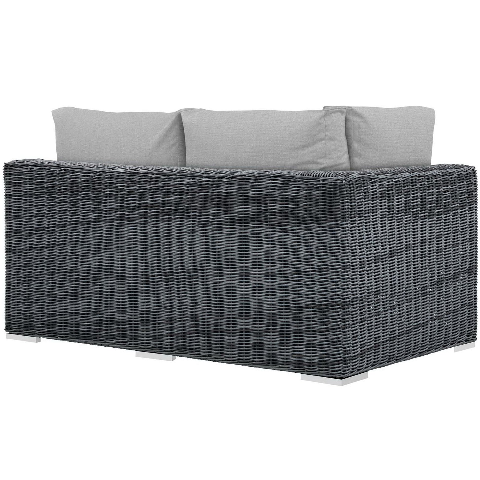 Summon Outdoor Patio Sunbrella® Left Arm Loveseat - Canvas Tuscan