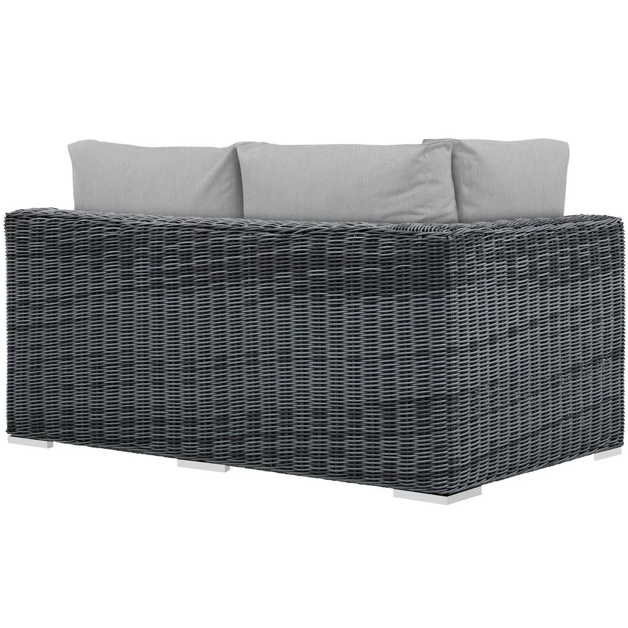 Summon Outdoor Patio Sunbrella® Left Arm Loveseat - Canvas Tuscan