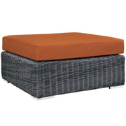 Summon Outdoor Patio Sunbrella® Square Ottoman - Canvas Tuscan