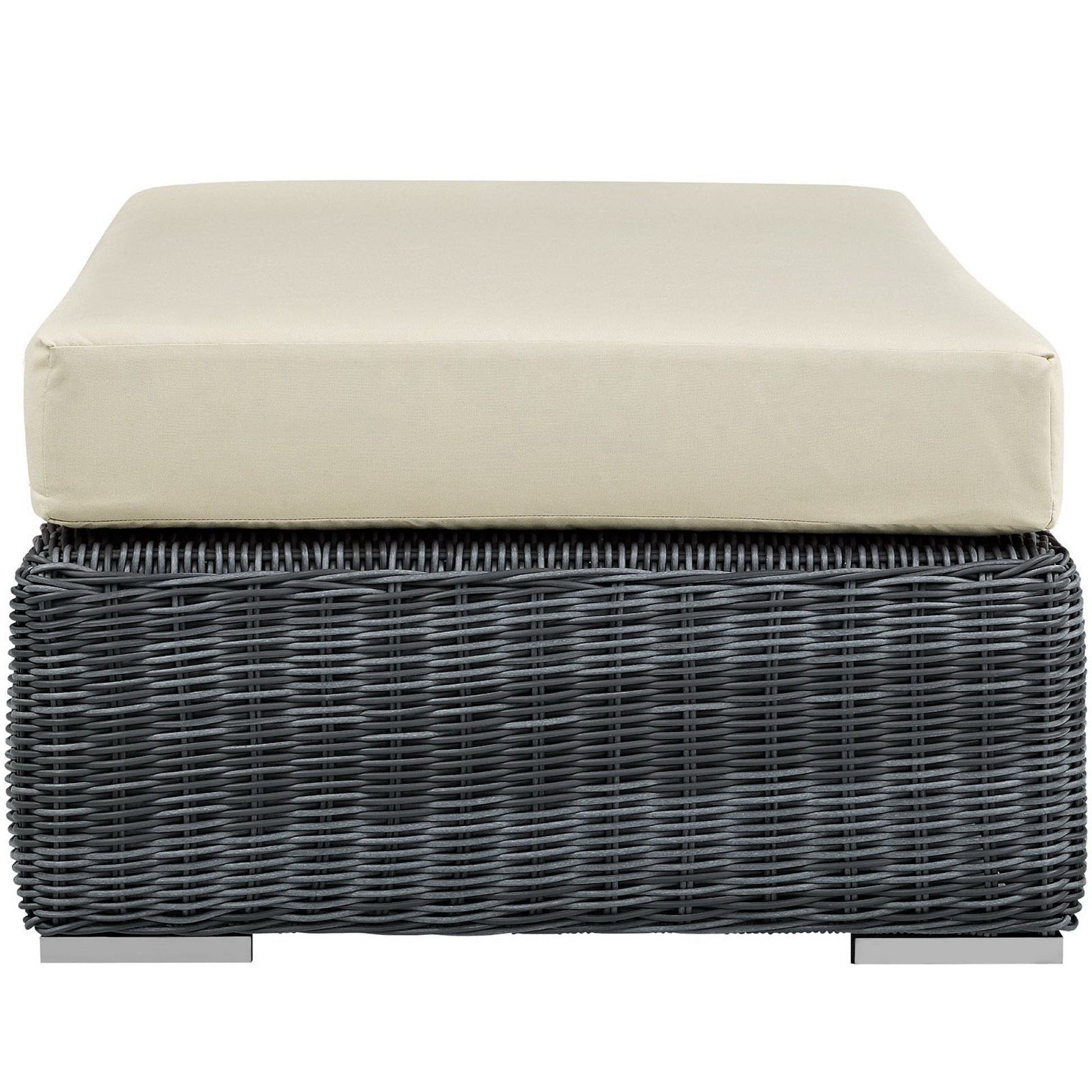 Summon Outdoor Patio Sunbrella® Rectangle Ottoman - Canvas Tuscan