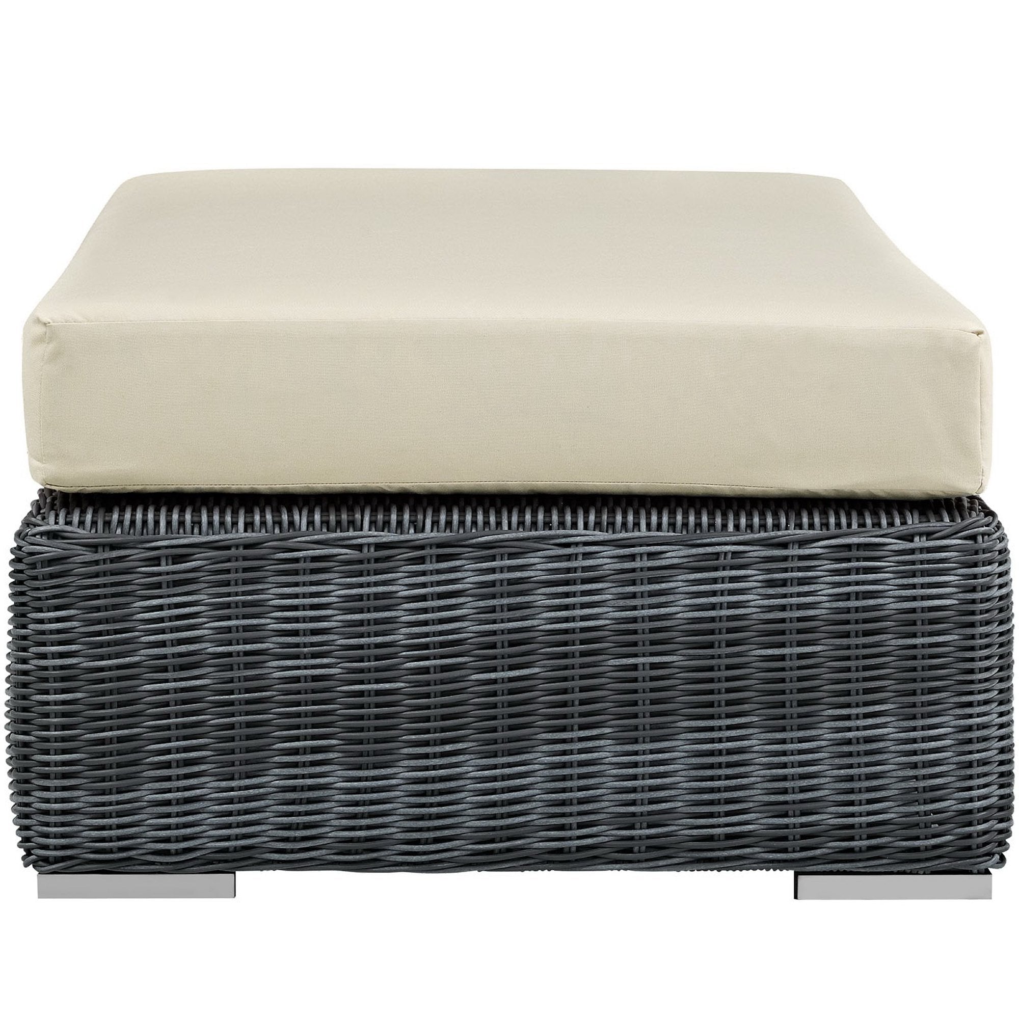 Summon Outdoor Patio Sunbrella® Rectangle Ottoman - Canvas Tuscan