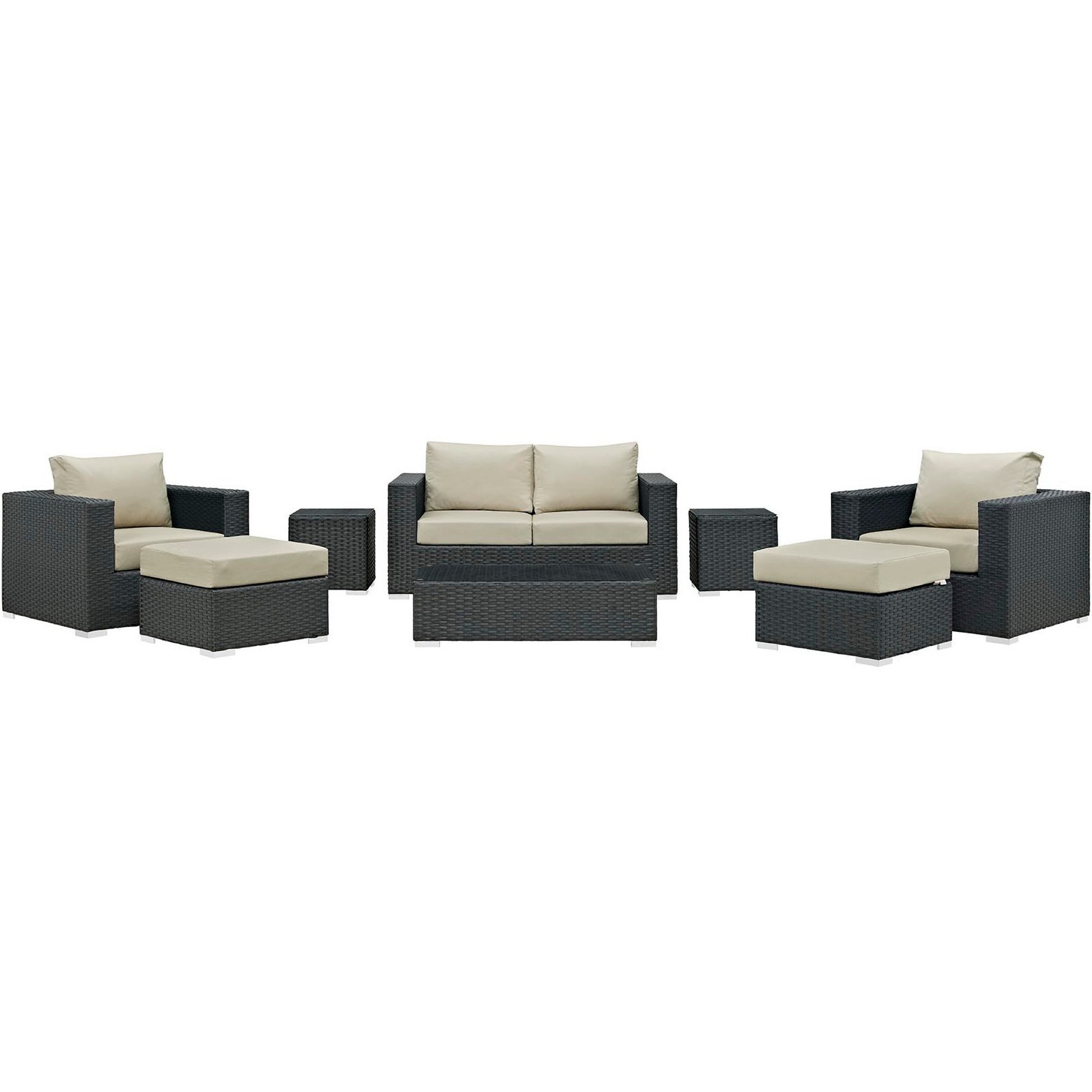Sojourn 8 Piece Outdoor Sunbrella® Sectional Set