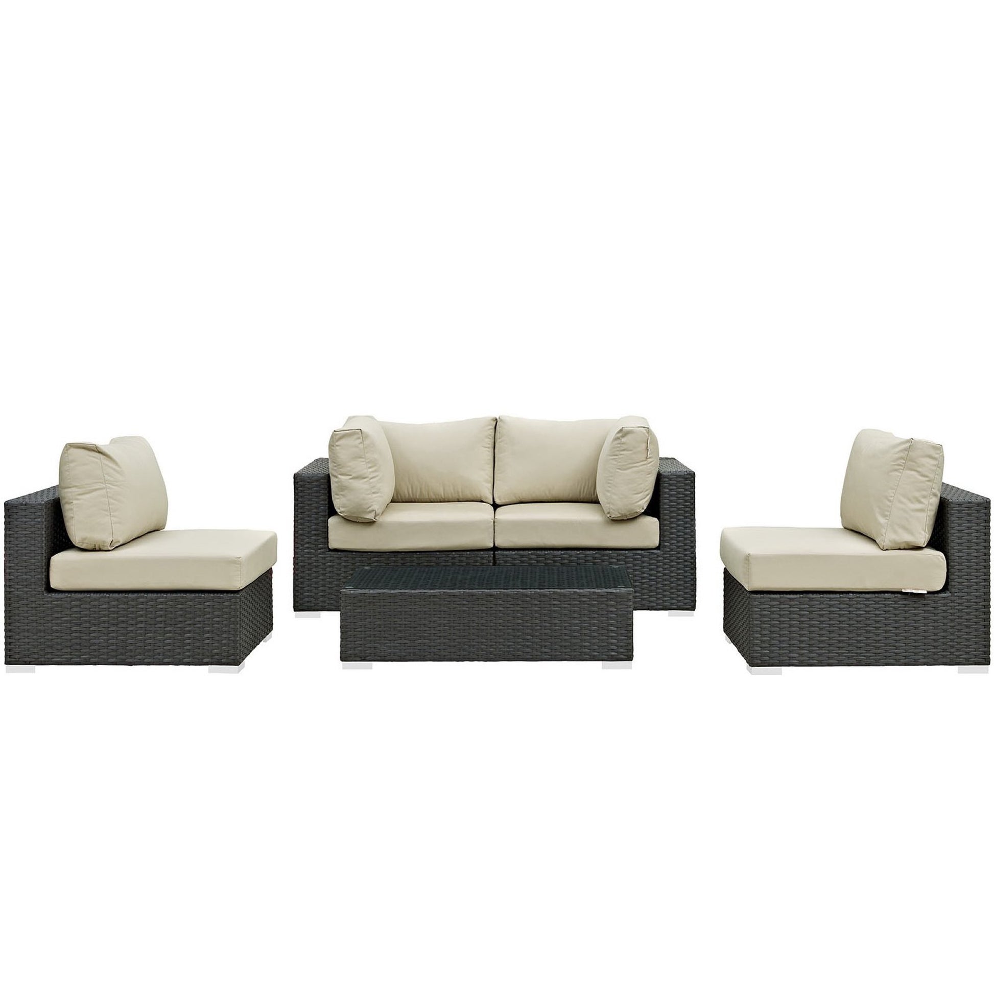 Sojourn 5 Piece Outdoor Sunbrella® Sectional Set
