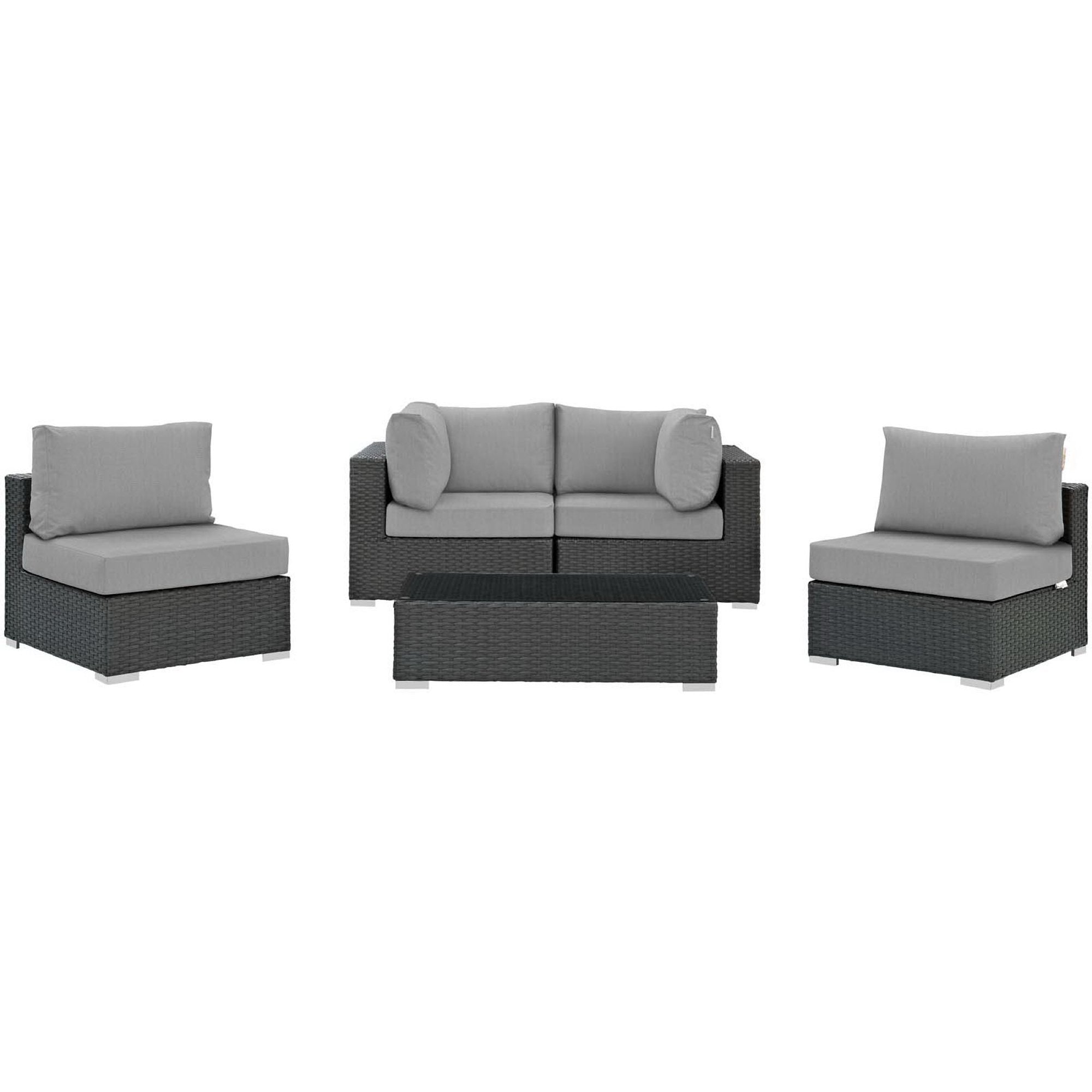 Sojourn 5 Piece Outdoor Sunbrella® Sectional Set