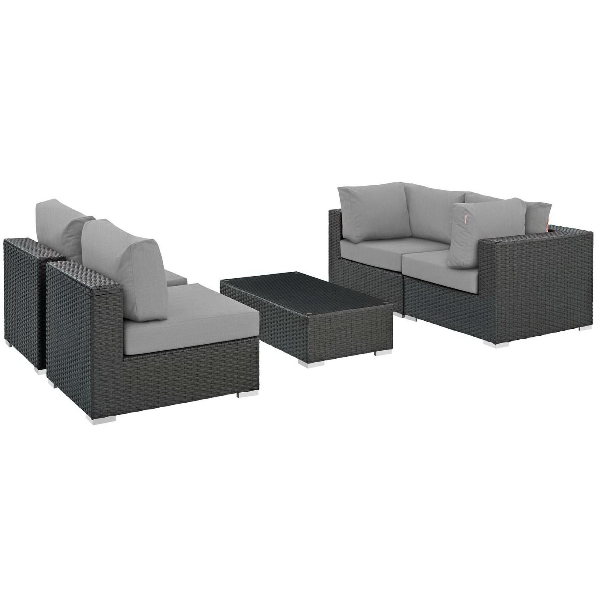 Sojourn 5 Piece Outdoor Sunbrella® Sectional Set