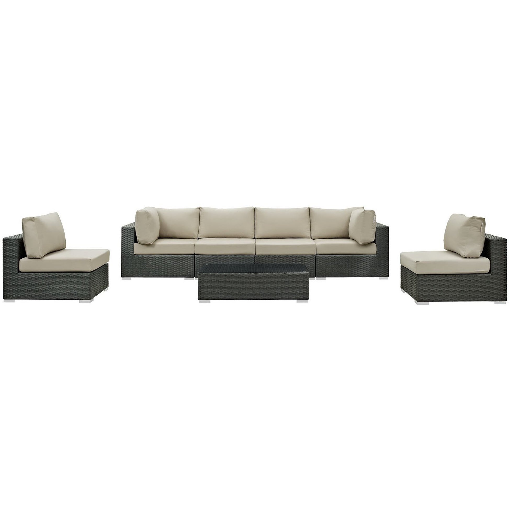 Sojourn 7 Piece Outdoor Sunbrella® Sectional Set