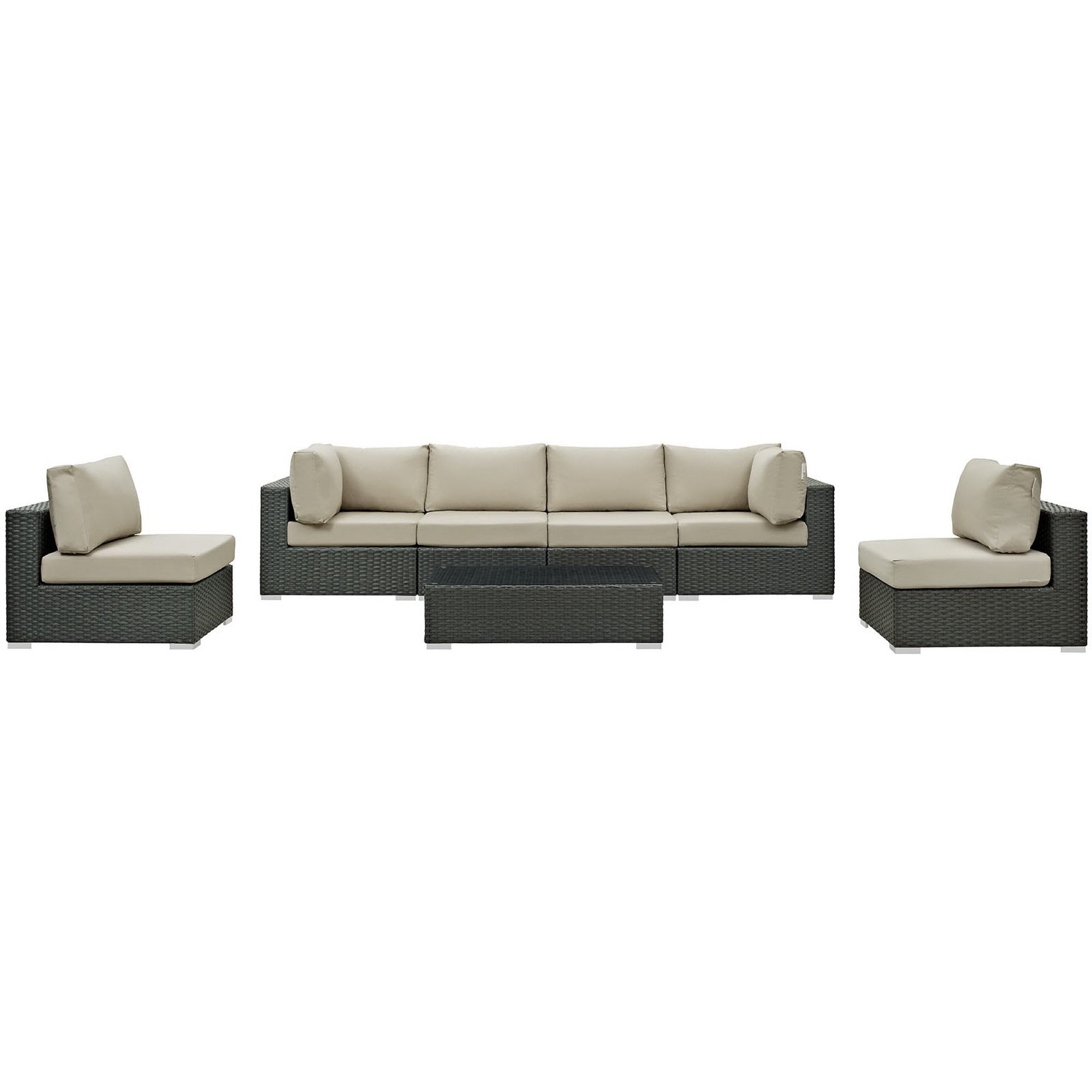 Sojourn 7 Piece Outdoor Sunbrella® Sectional Set