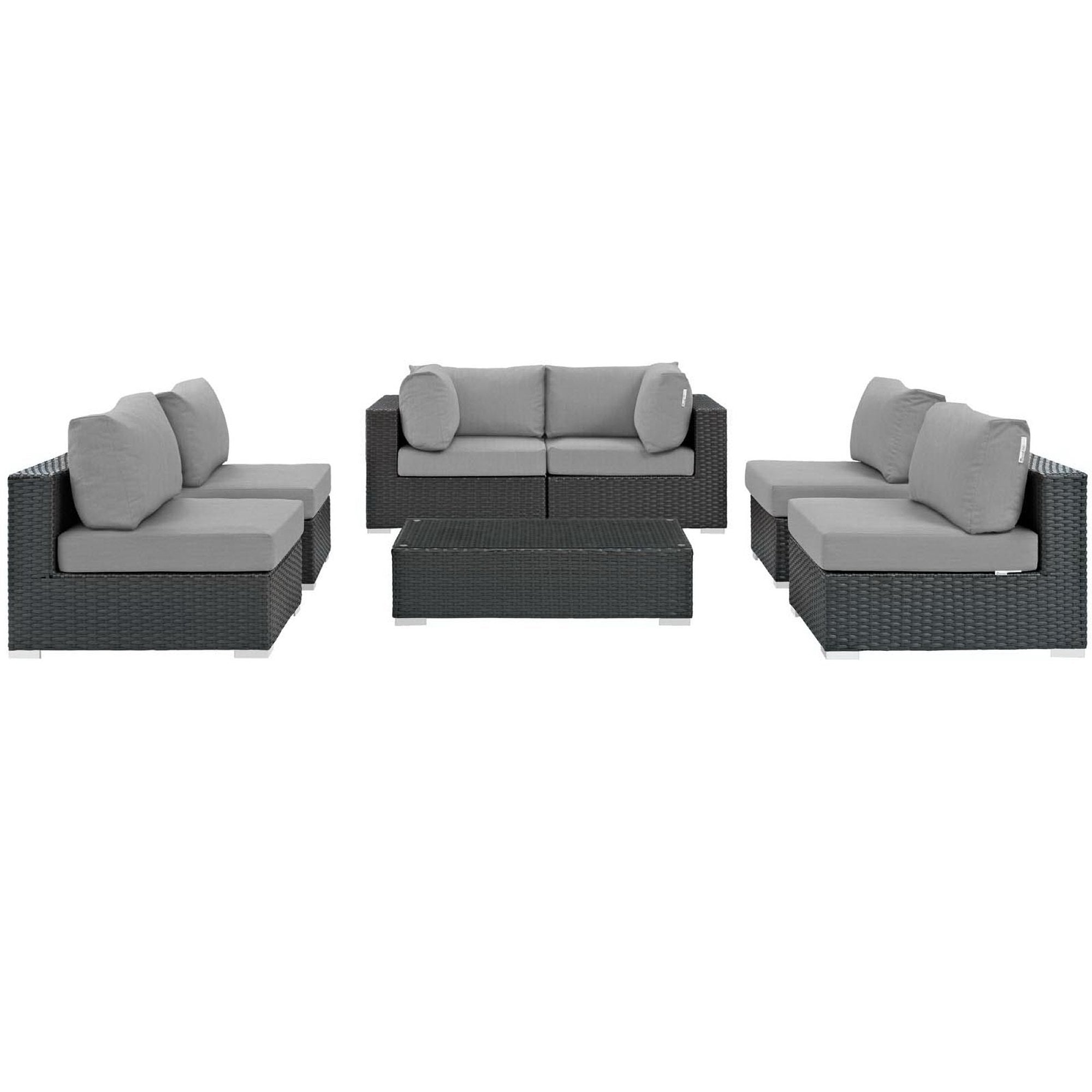 Sojourn 7 Piece Outdoor Sunbrella® Sectional Set
