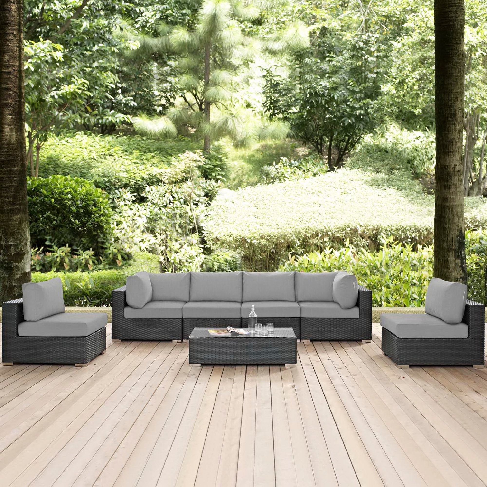Sojourn 7 Piece Outdoor Sunbrella® Sectional Set