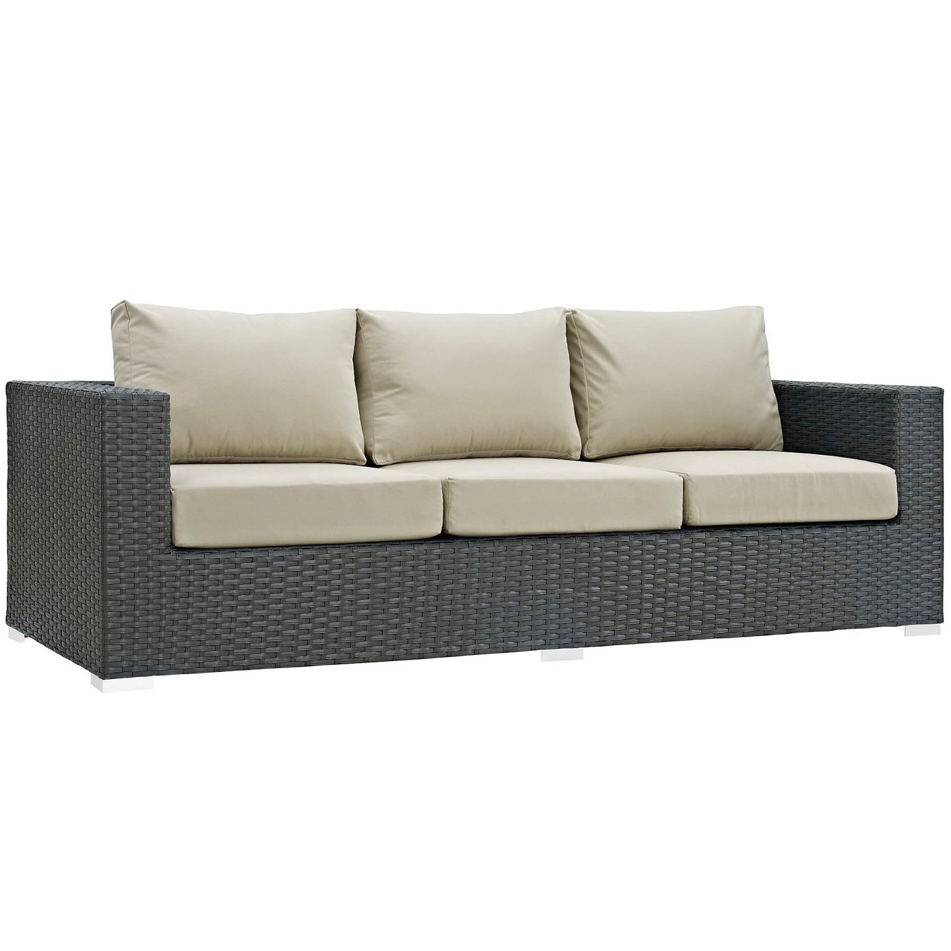 Sojourn 3 Piece Outdoor Sunbrella® Sectional Set - Canvas Red