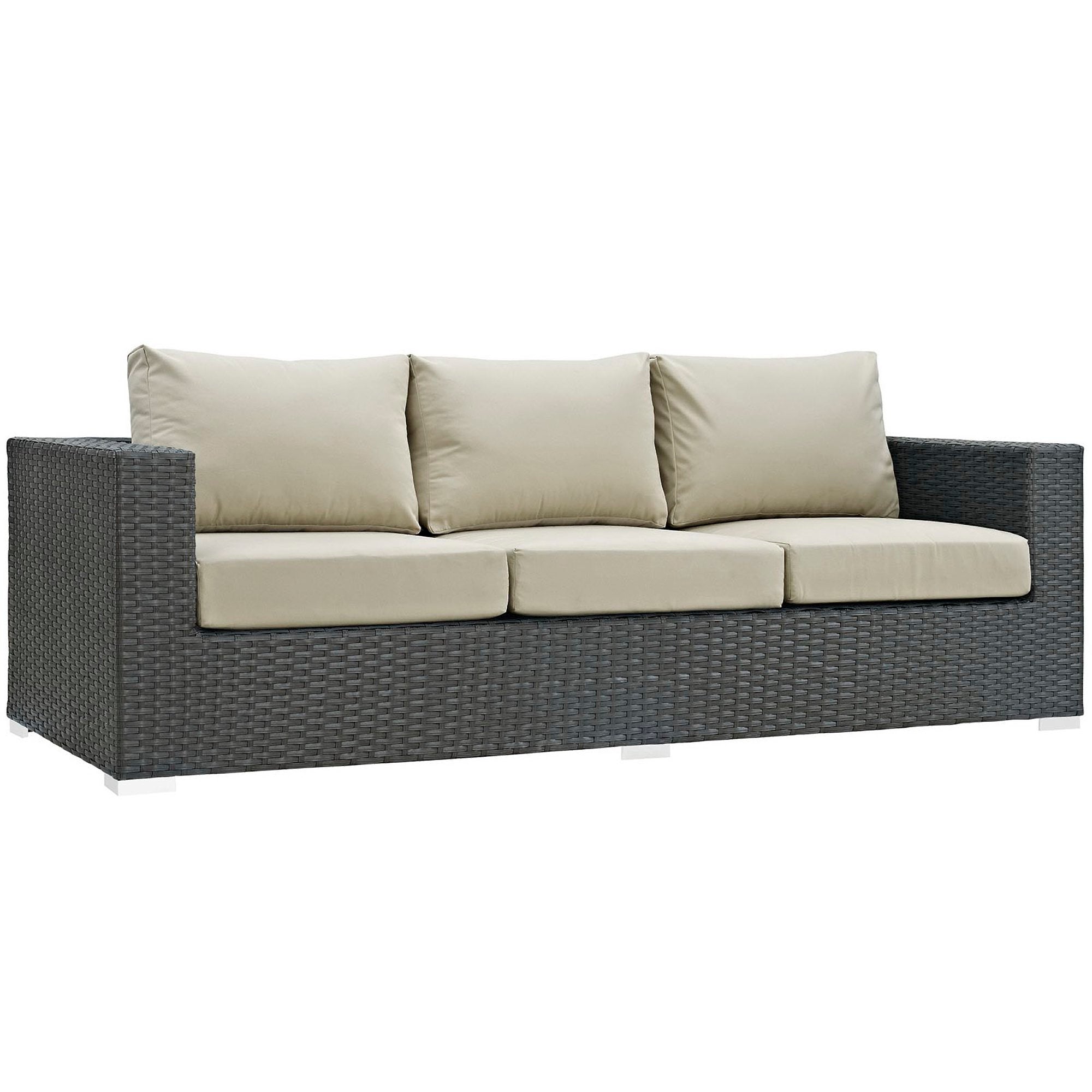 Sojourn 3 Piece Outdoor Sunbrella® Sectional Set - Canvas Red