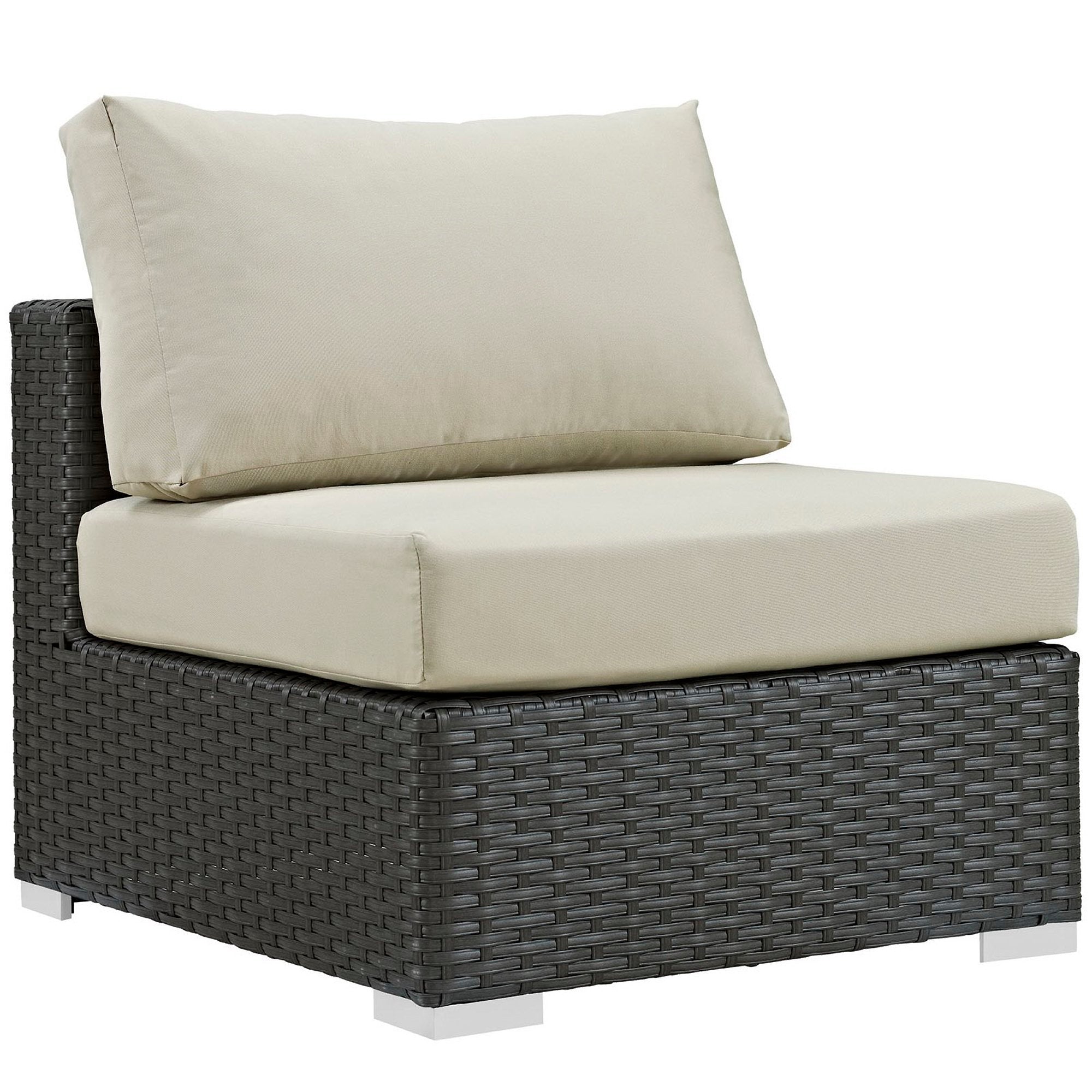 Sojourn 5 Piece Outdoor Sunbrella® Sectional Set - Canvas Gray