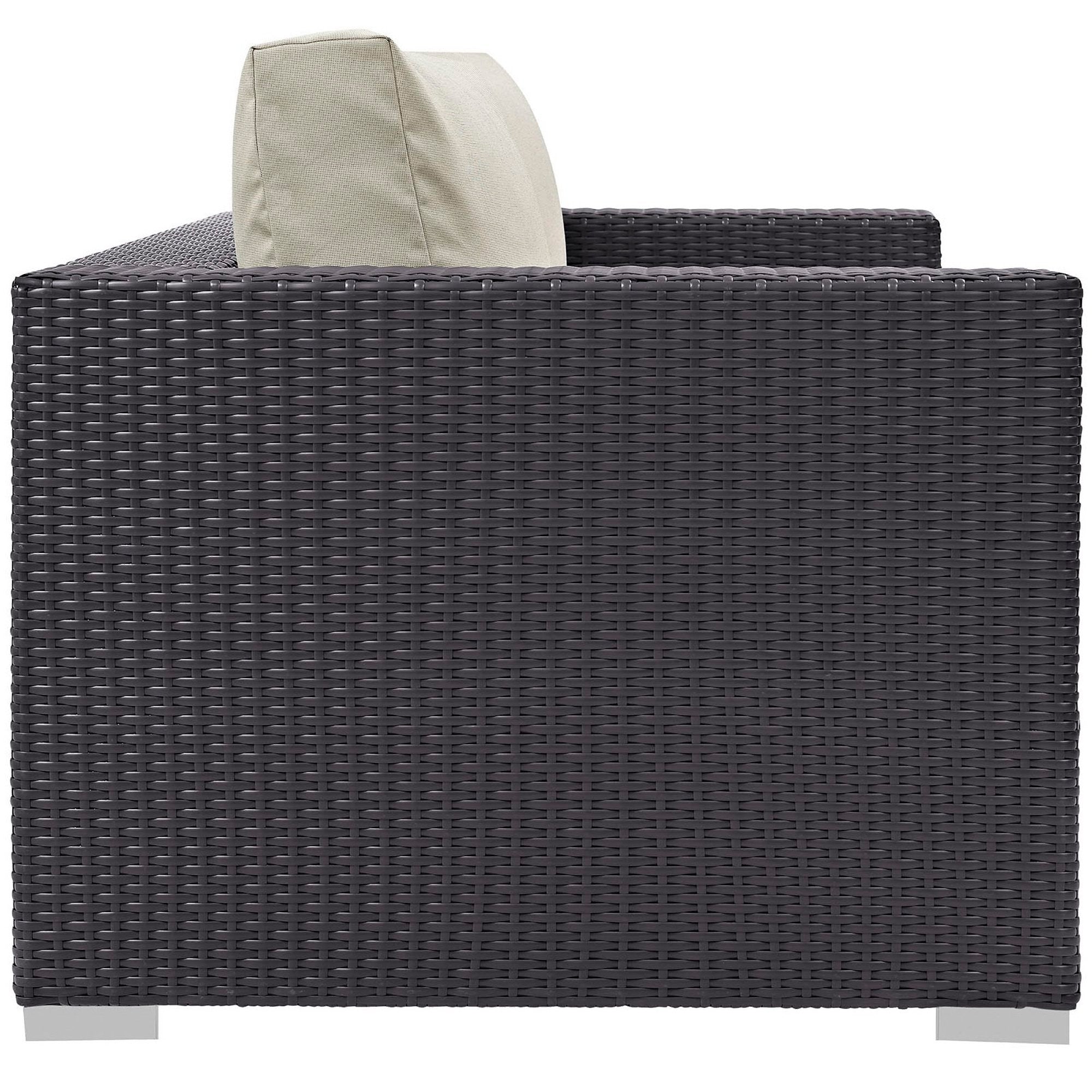 Convene Outdoor Patio Loveseat - Espresso Orange