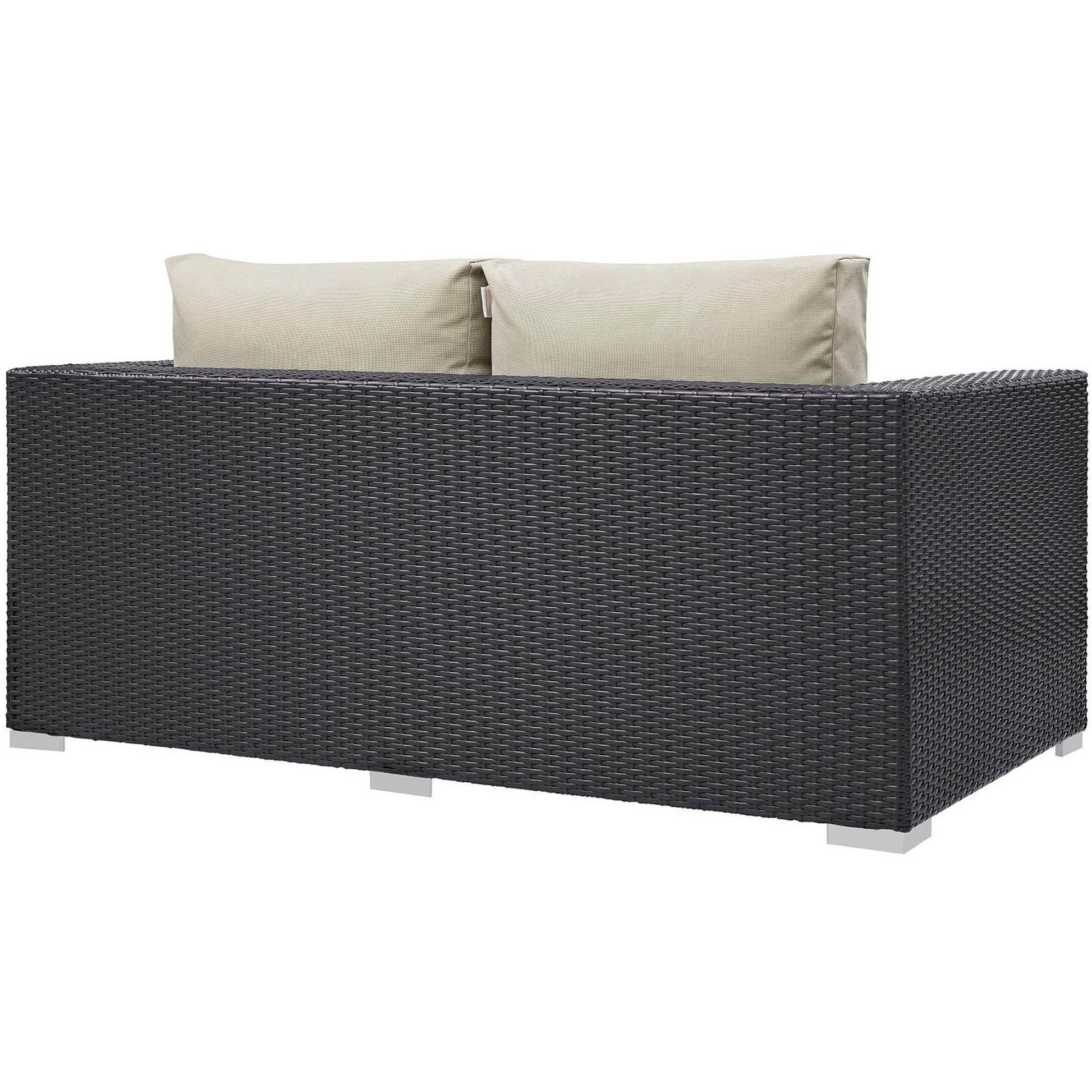 Convene Outdoor Patio Loveseat - Espresso Peridot