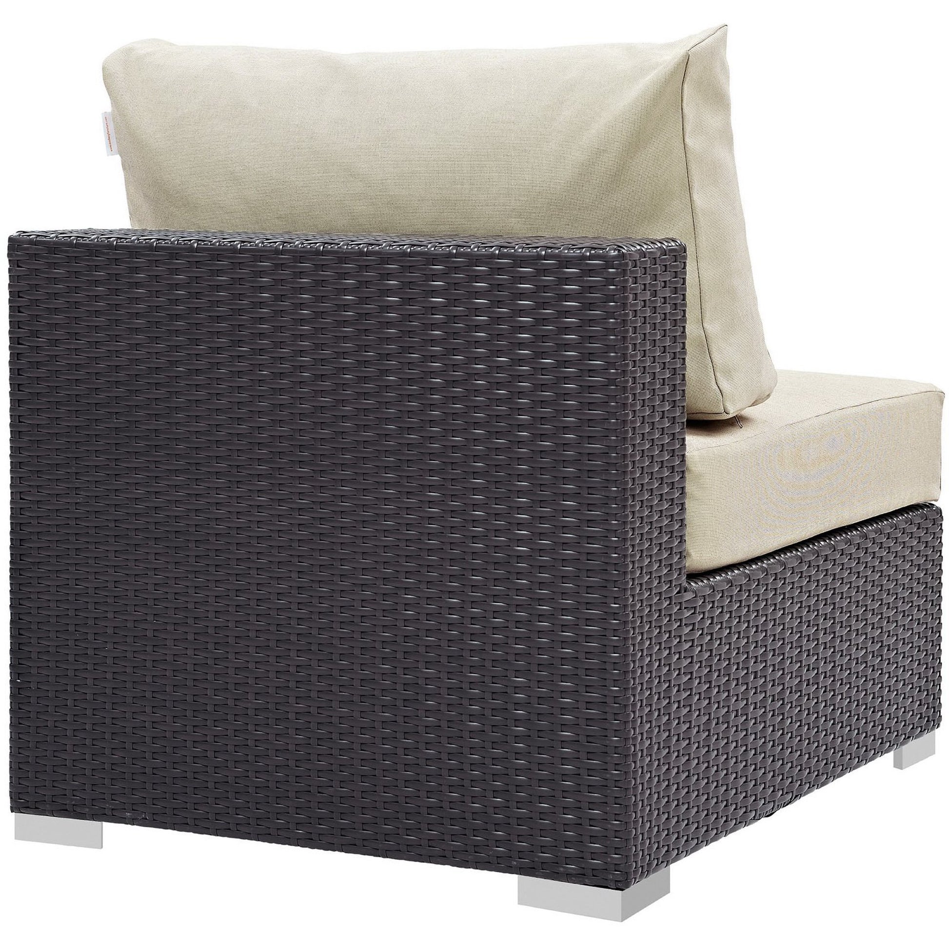 Convene Outdoor Patio Armless - Espresso Orange