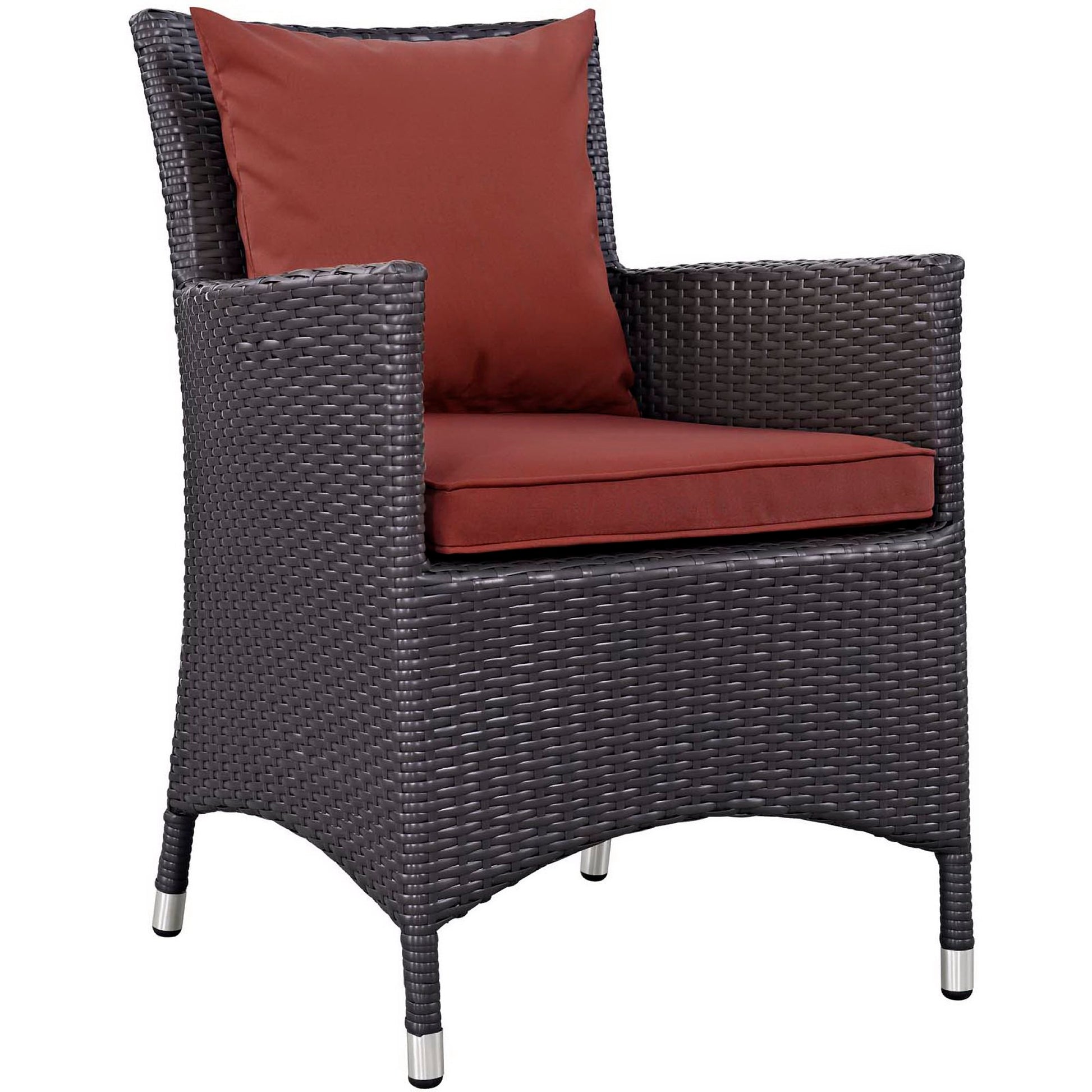 Convene Dining Outdoor Armchair - Espresso Red