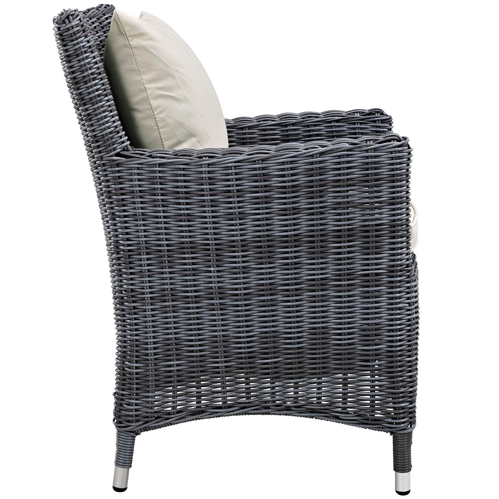 Summon Dining Outdoor Patio Sunbrella® Armchair - Canvas Gray