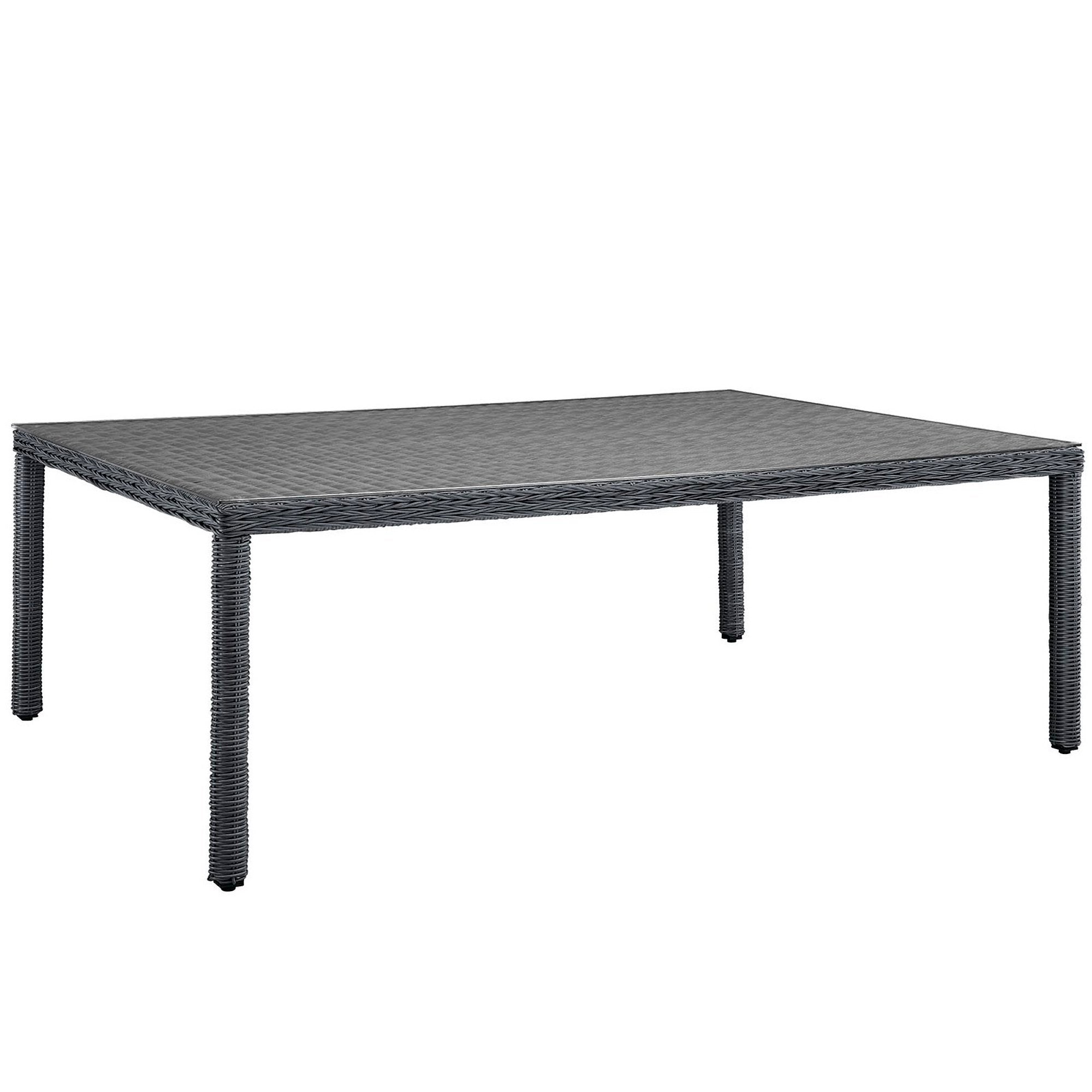 Summon 90" Outdoor Patio Dining Table - Gray