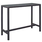 Convene Large Outdoor Patio Bar Table - Espresso
