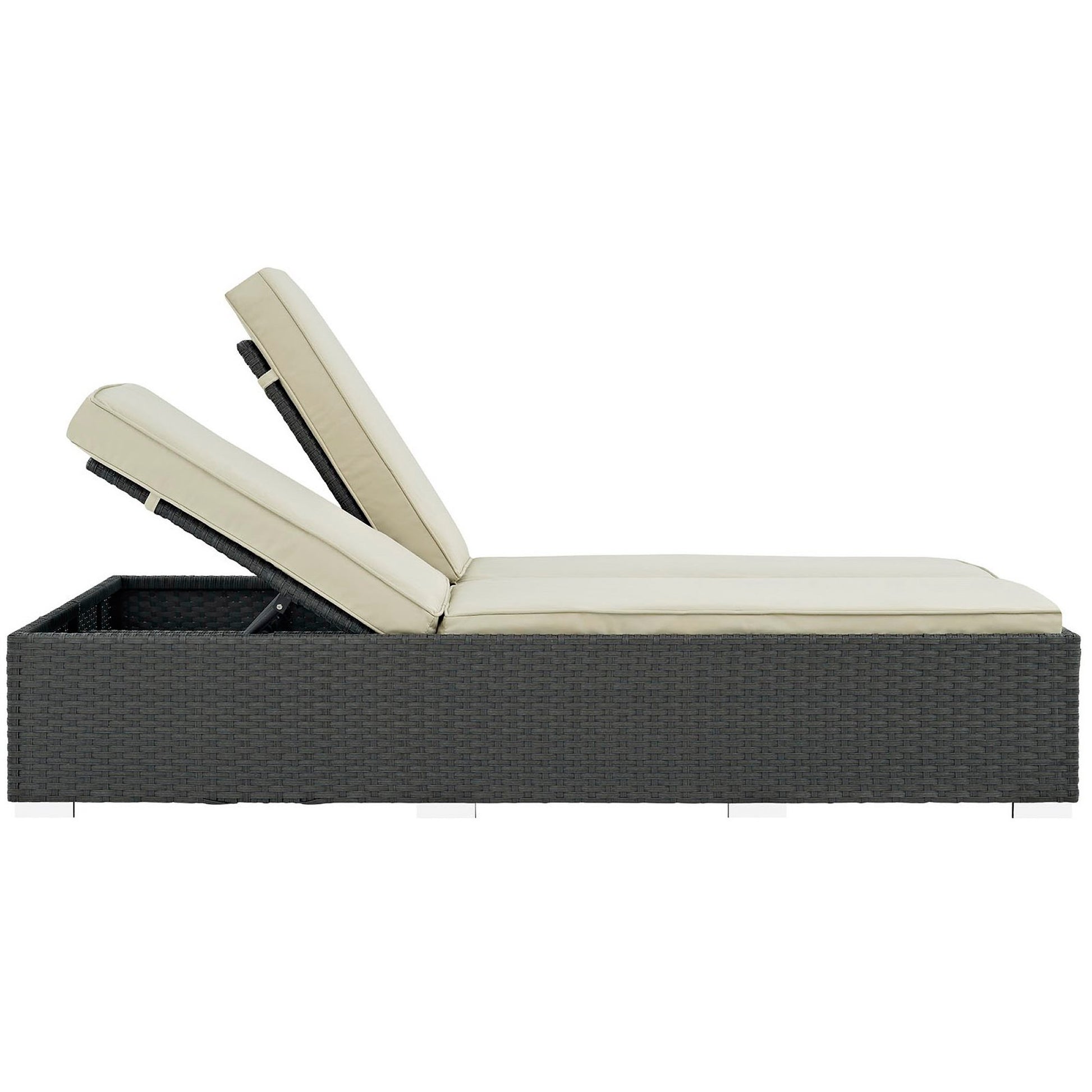 Sojourn Outdoor Patio Sunbrella® Double Chaise - Chocolate Gray