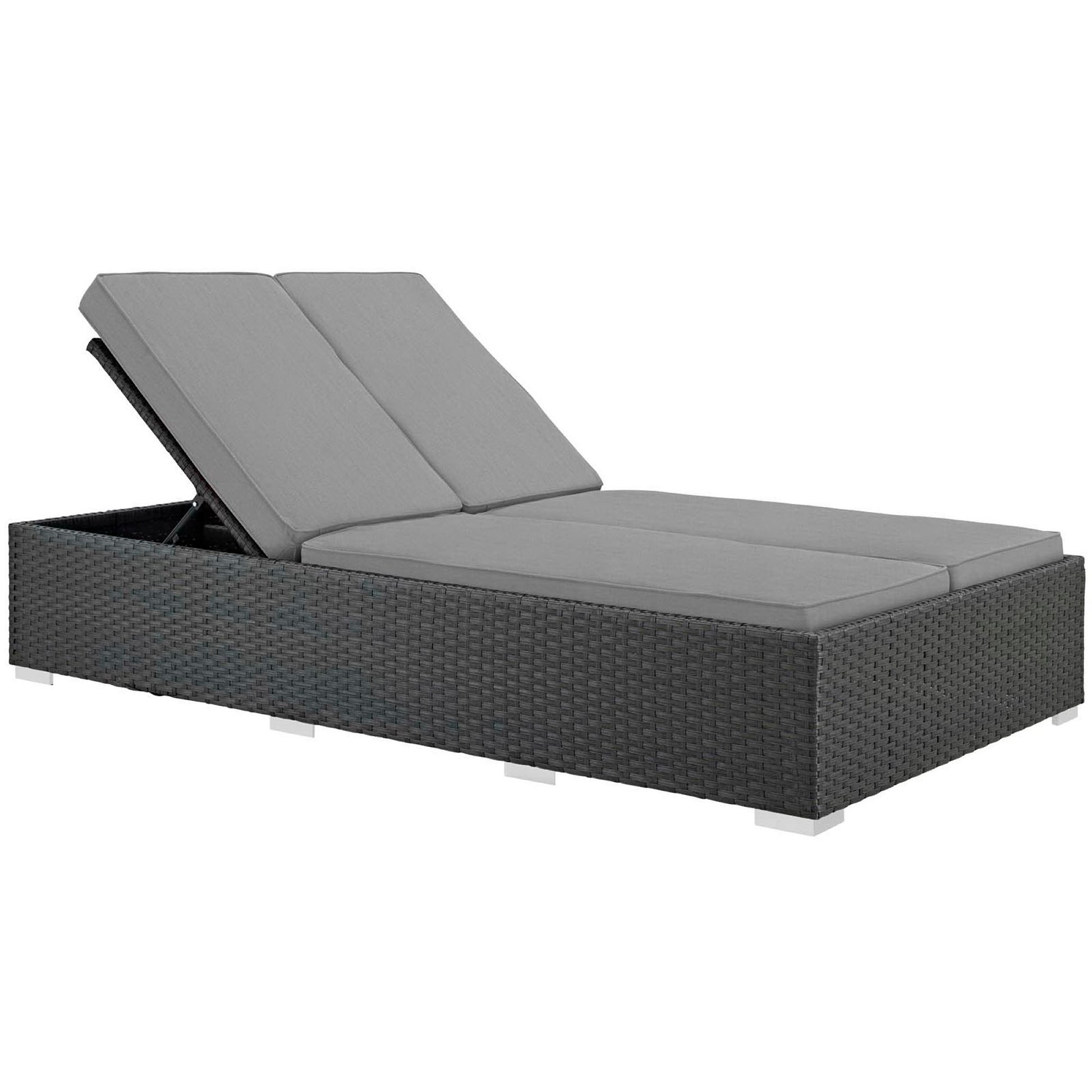 Sojourn Outdoor Patio Sunbrella® Double Chaise - Chocolate Tuscan