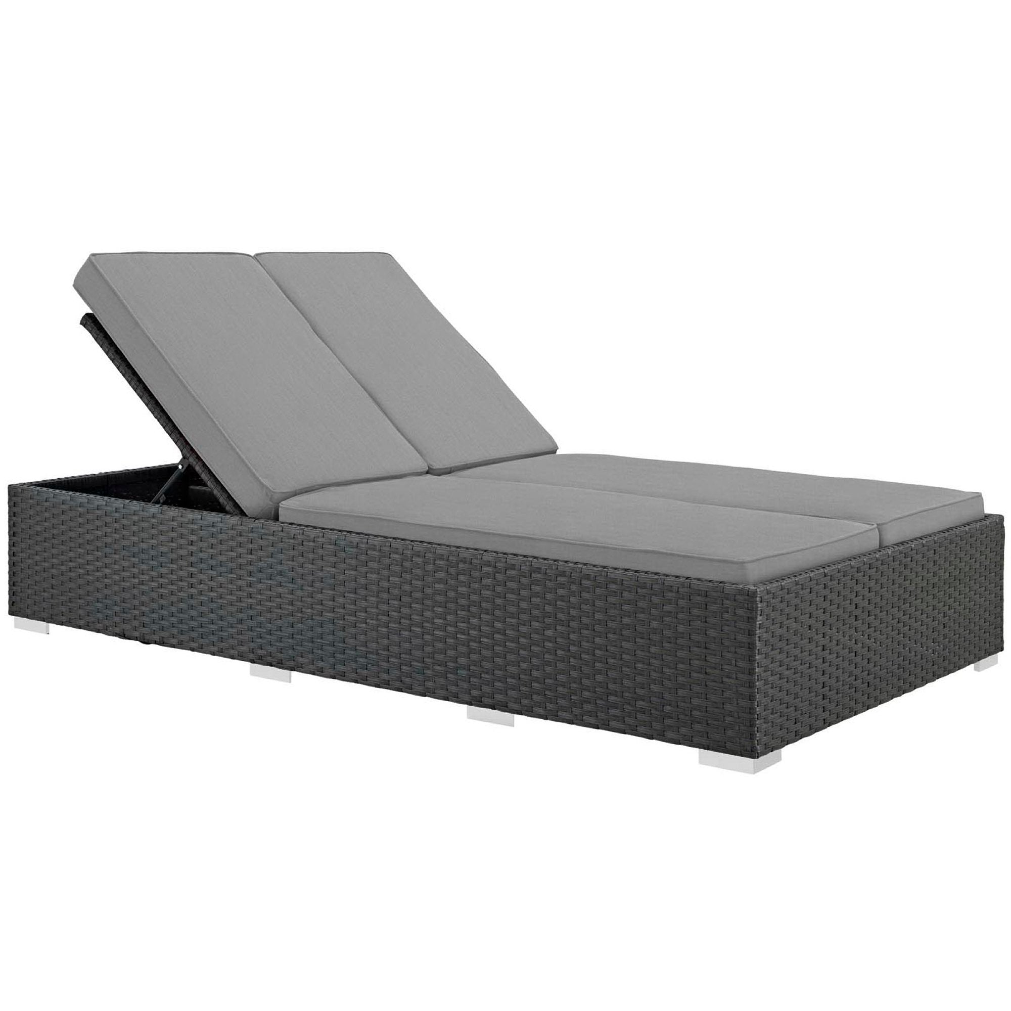 Sojourn Outdoor Patio Sunbrella® Double Chaise - Chocolate Tuscan