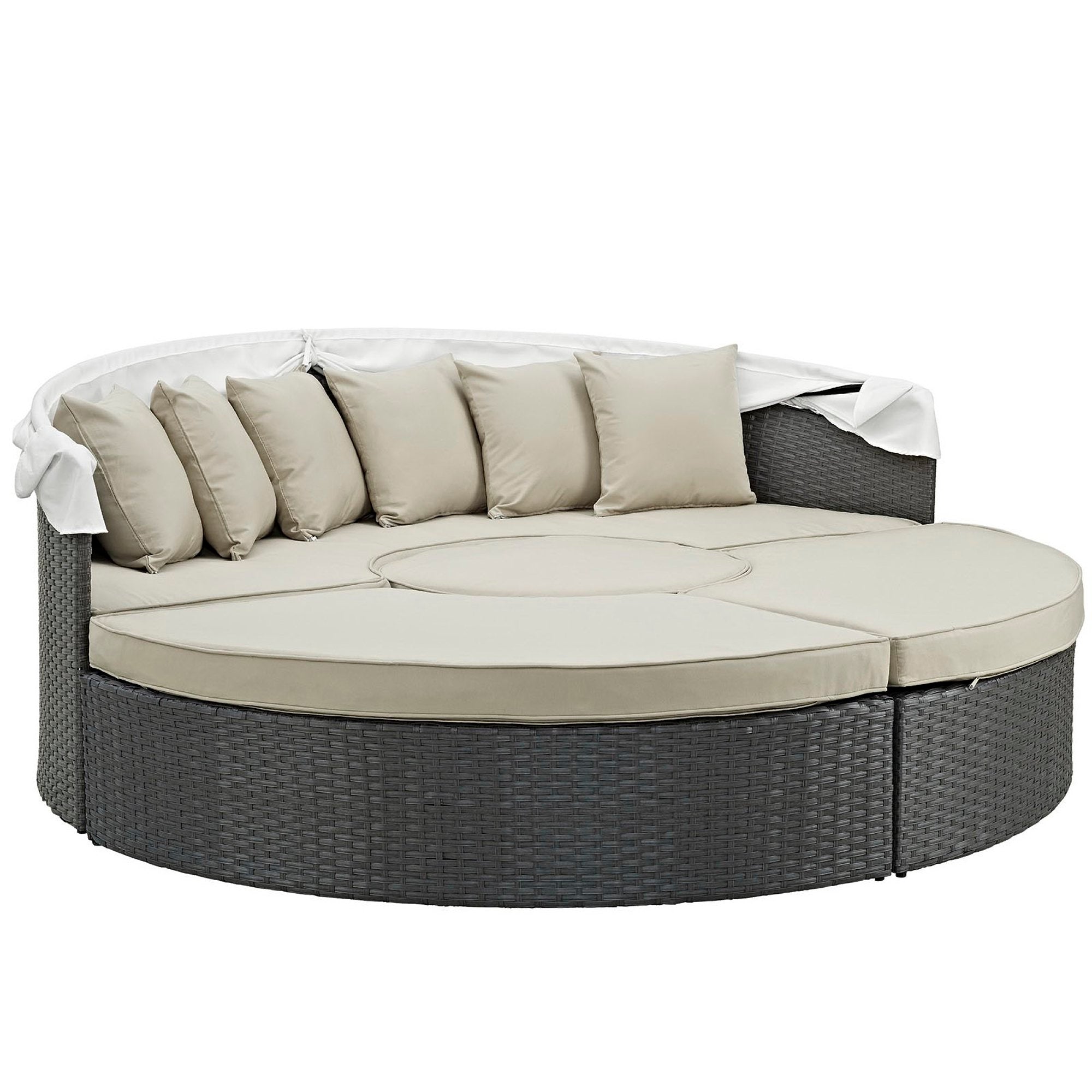 Sojourn Outdoor Patio Sunbrella® Daybed - Canvas Gray