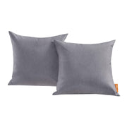 Convene 2 Piece Outdoor Patio Pillow Set - Gray