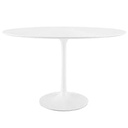 Lippa Oval Wood Dining Table - White