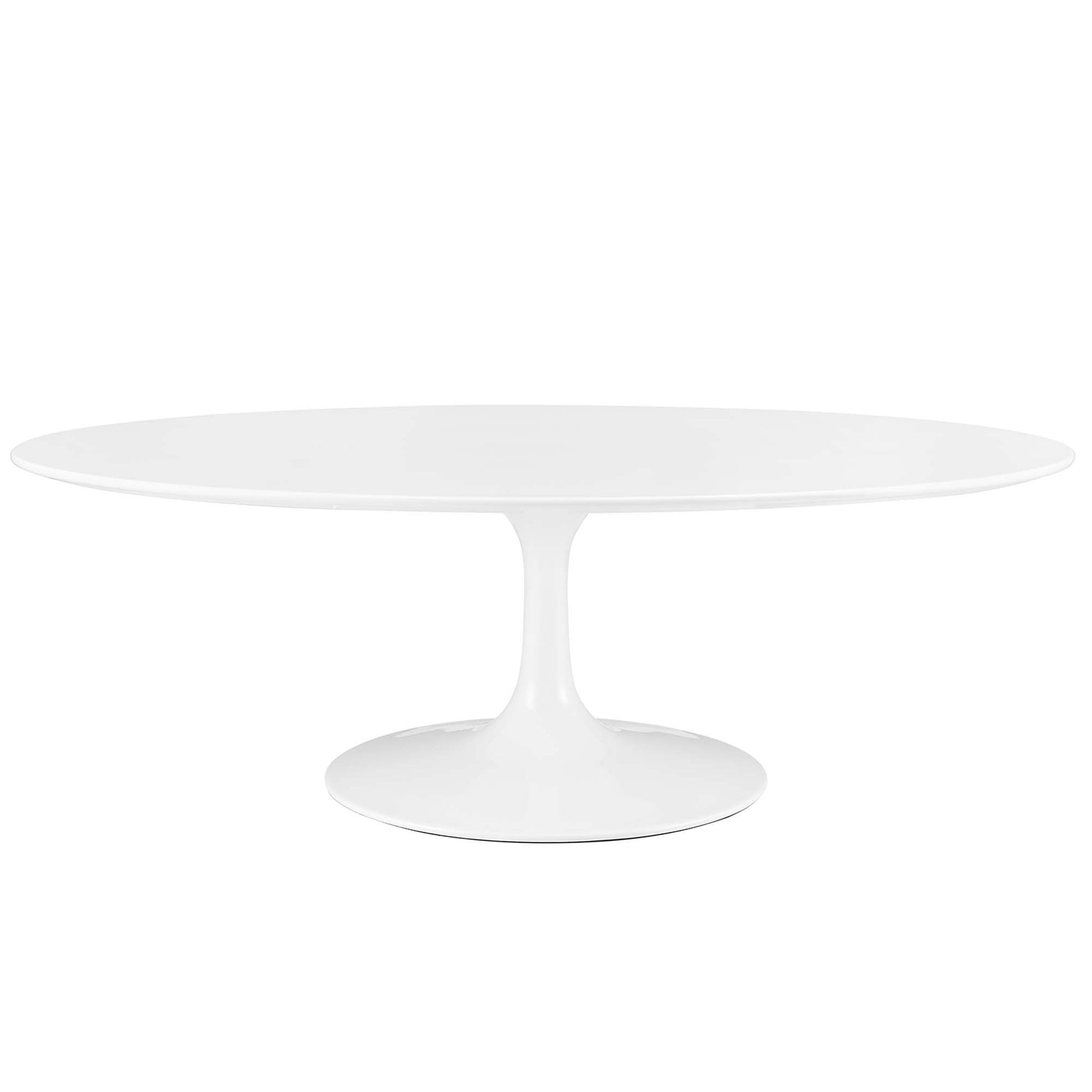 Lippa Oval Wood Coffee Table - White
