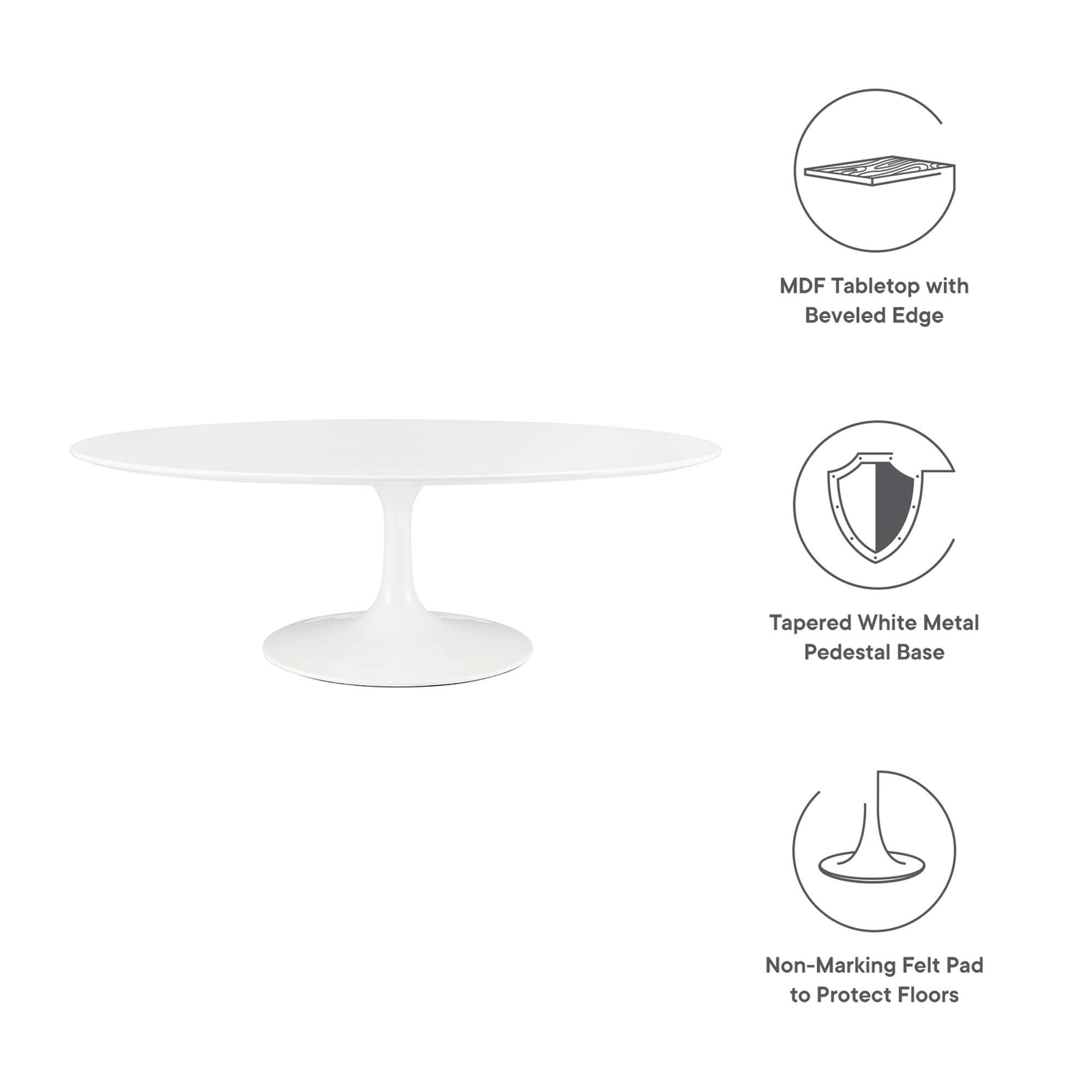 Lippa Oval Wood Coffee Table