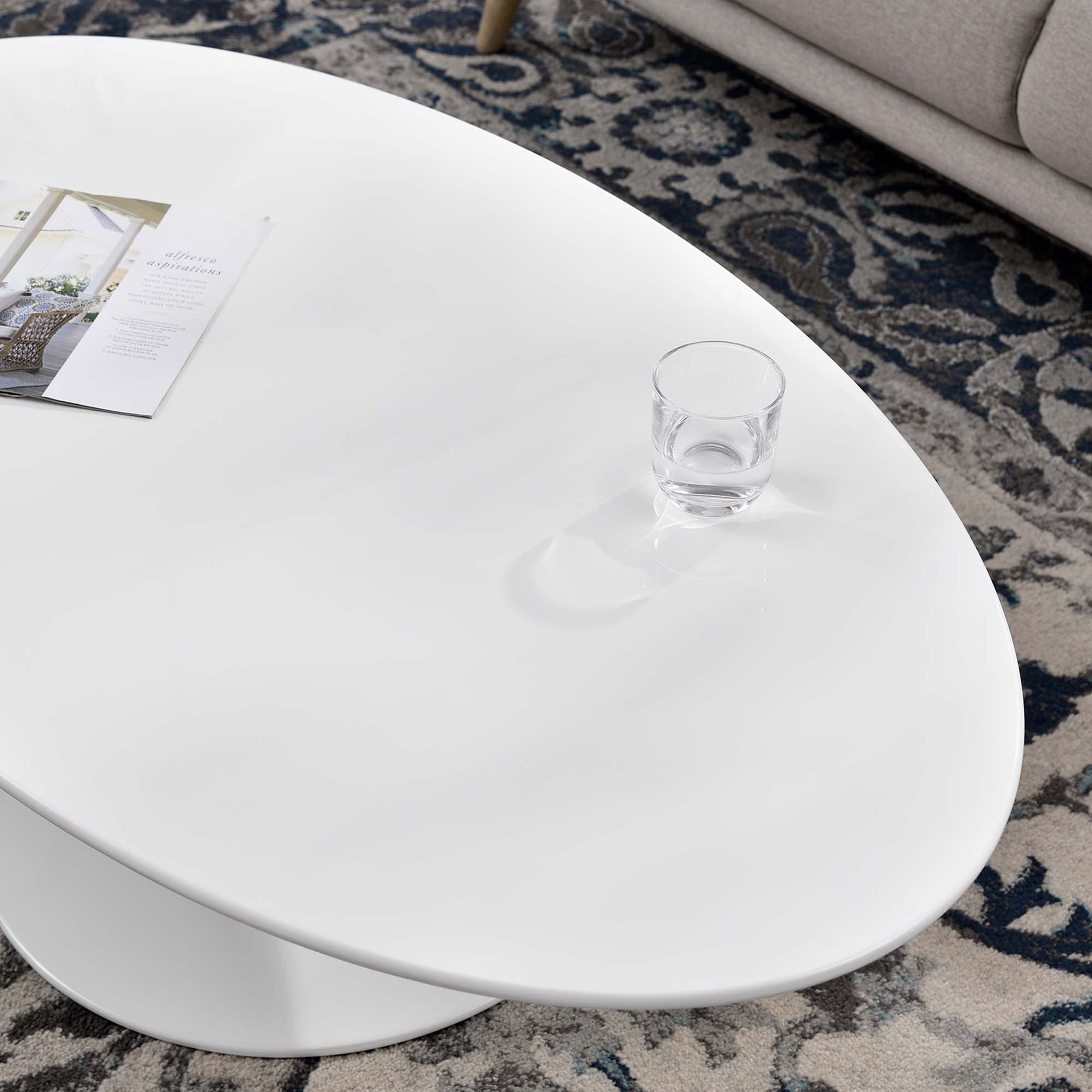 Lippa Oval Wood Coffee Table