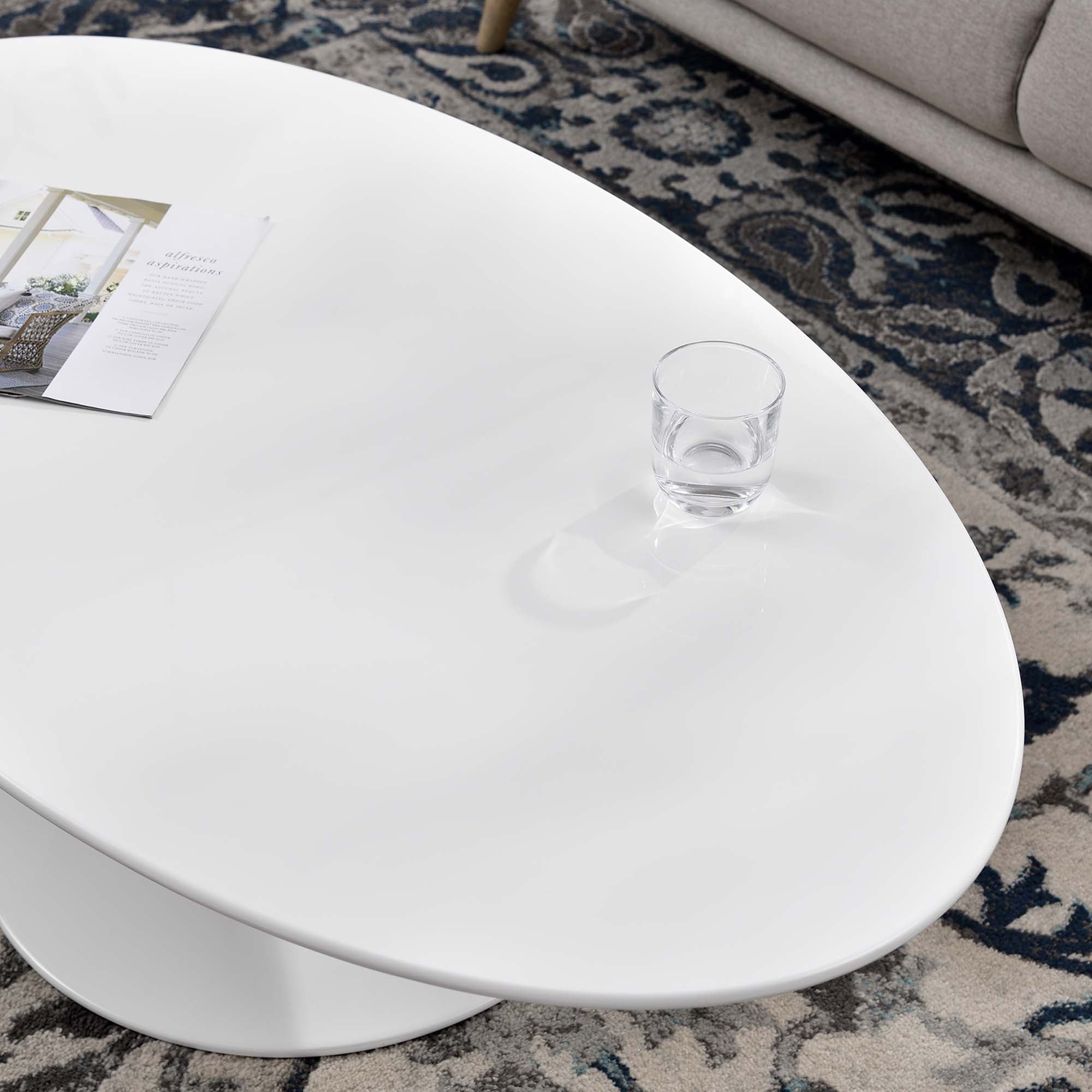 Lippa Oval Wood Coffee Table