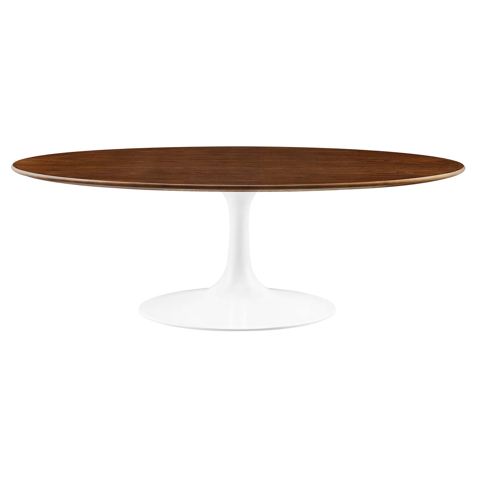 Lippa 48" Oval Wood Coffee Table - Walnut