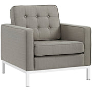 Loft Upholstered Fabric Armchair - Granite