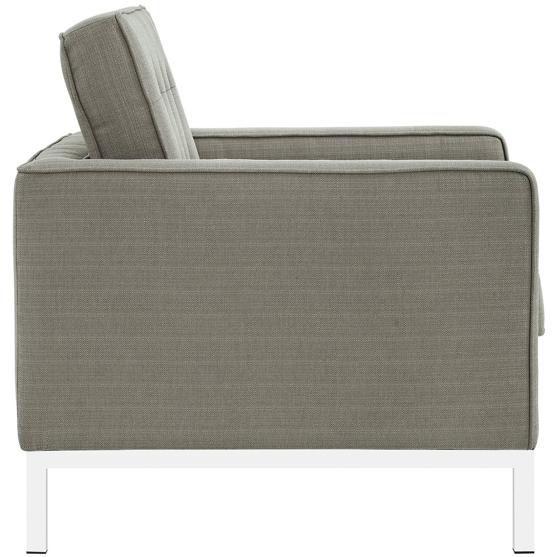 Loft Upholstered Fabric Armchair - Teal