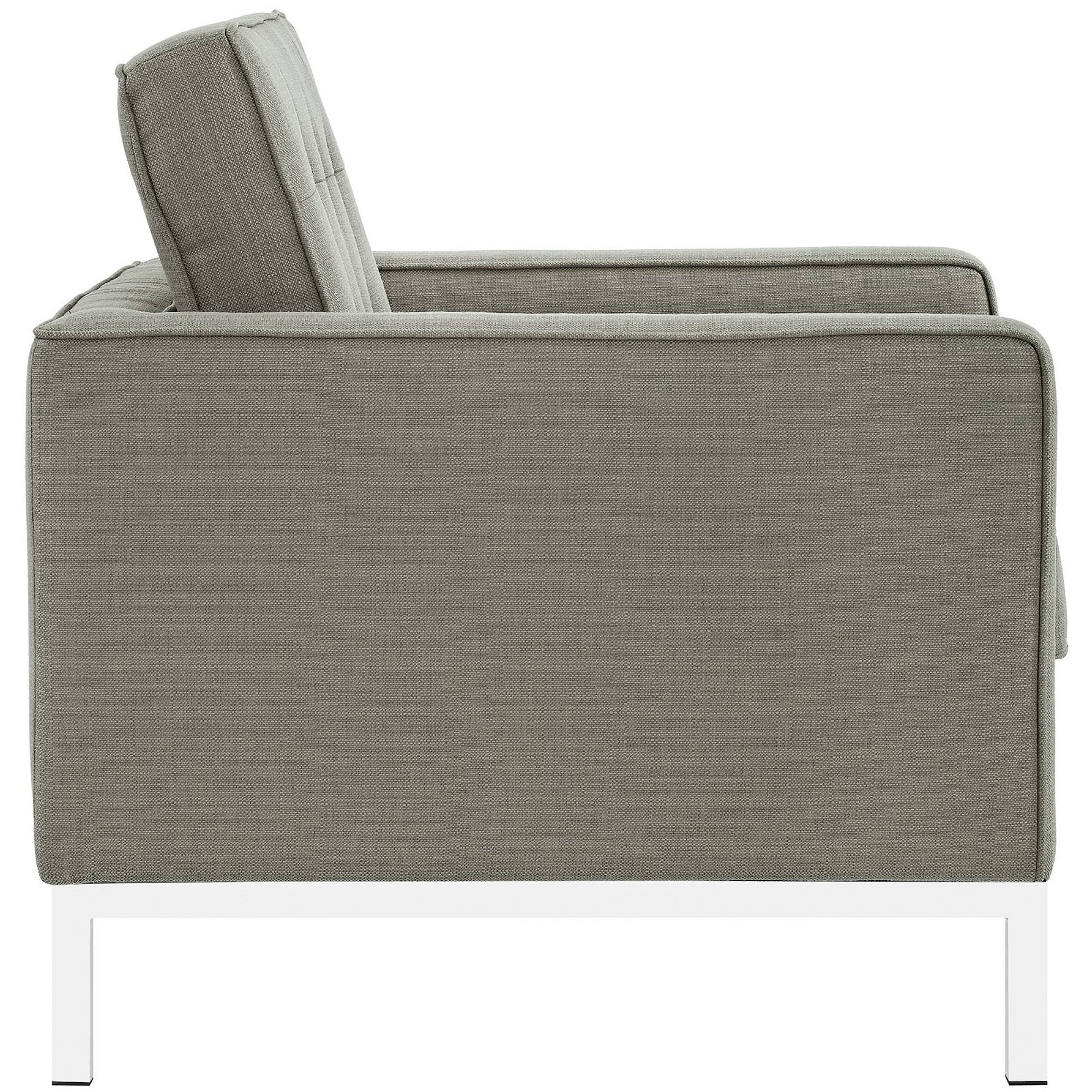 Loft Upholstered Fabric Armchair - Teal