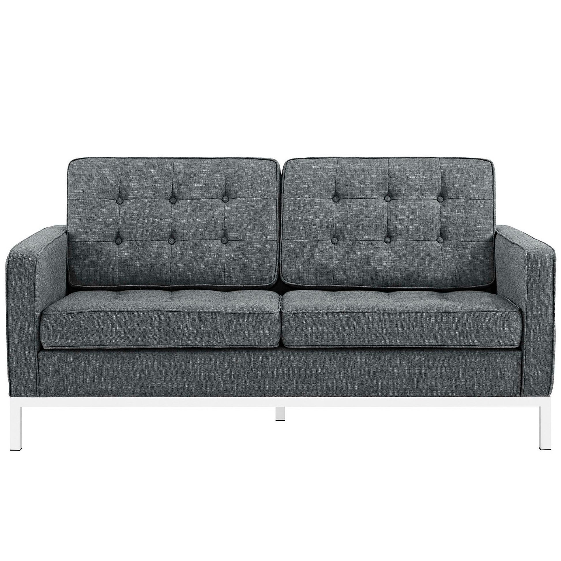 Loft Upholstered Fabric Loveseat - Wheatgrass