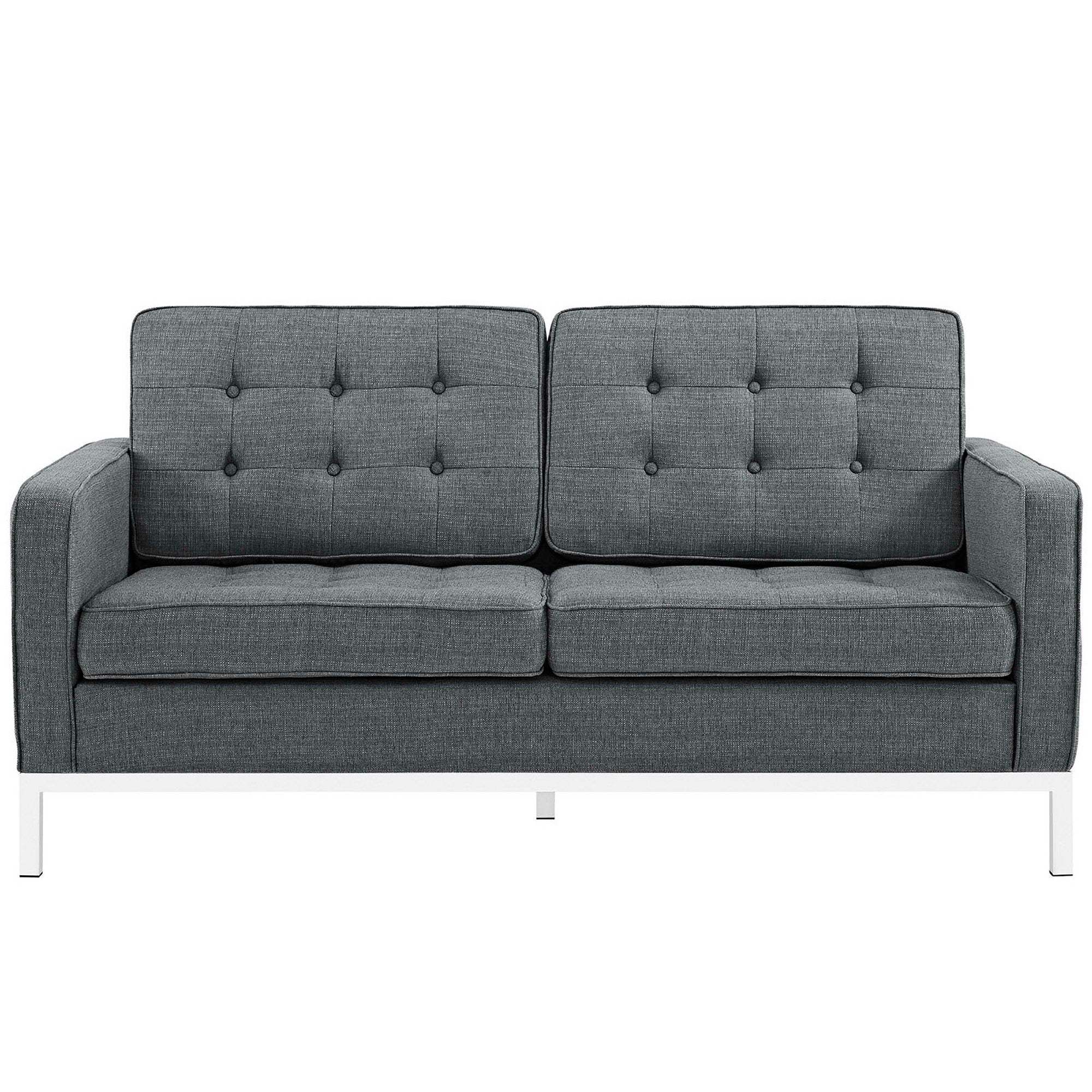 Loft Upholstered Fabric Loveseat - Wheatgrass