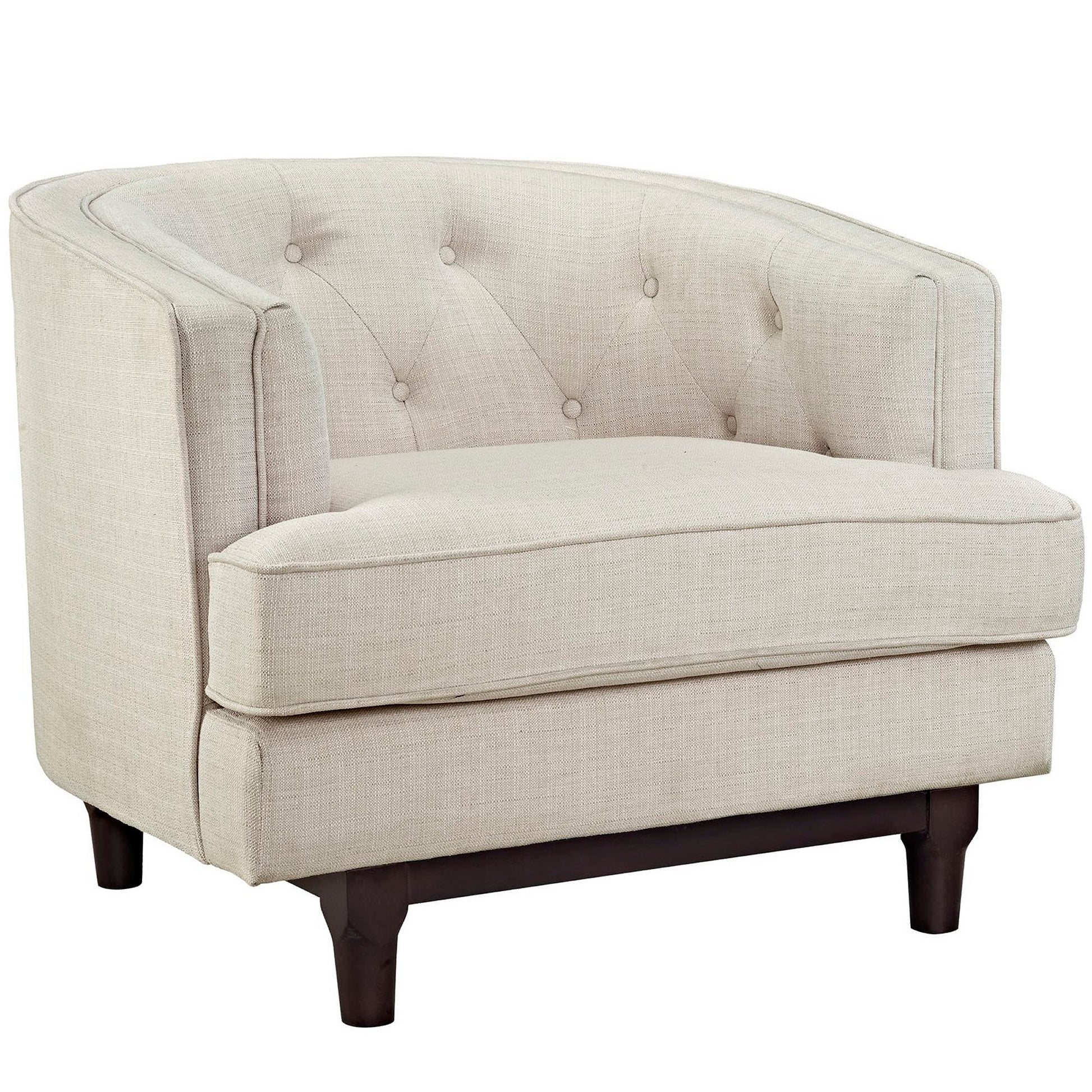 Coast Upholstered Fabric Armchair - Beige